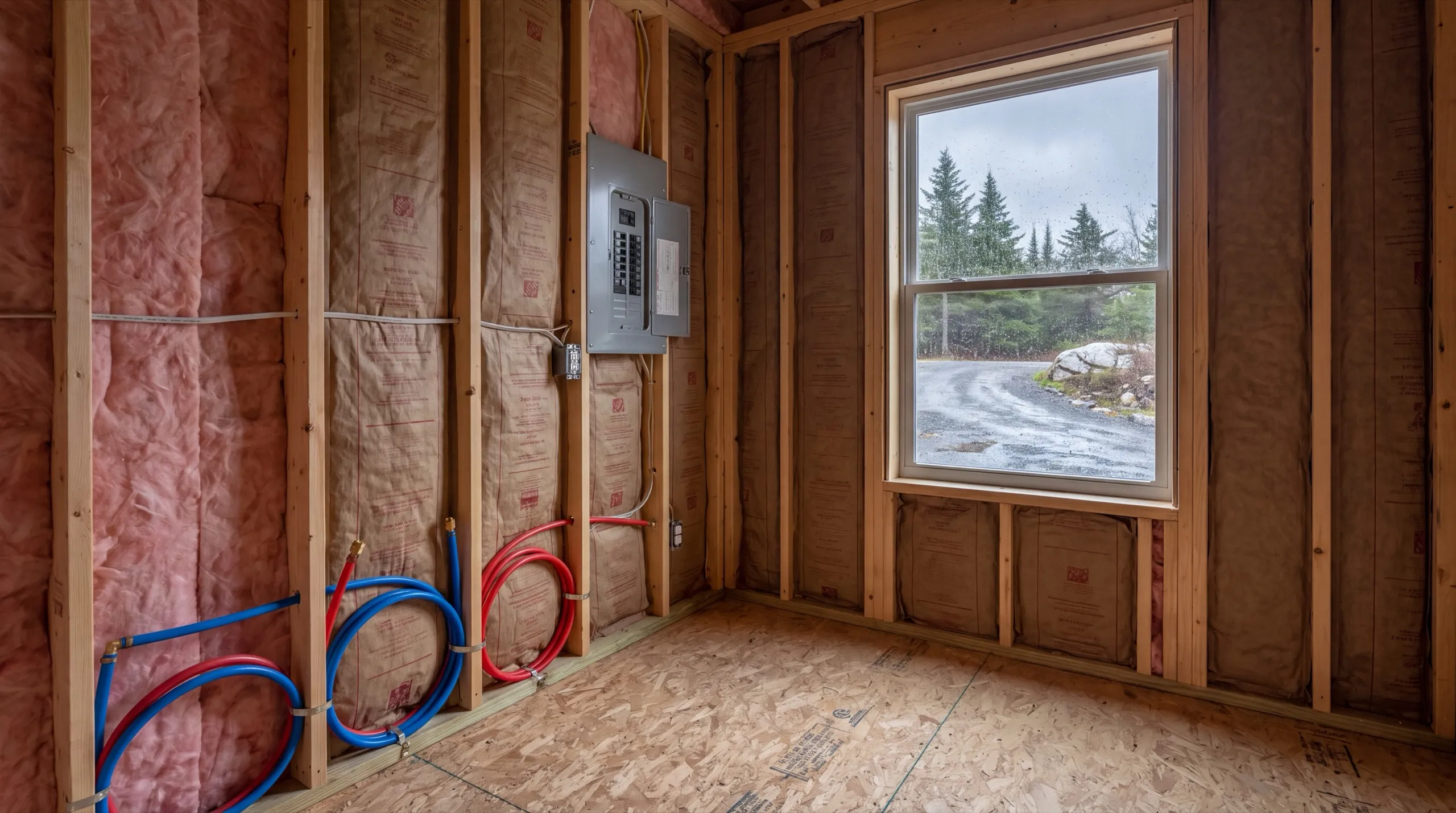plumbing and electrical rough-in for a Chelsea ADU