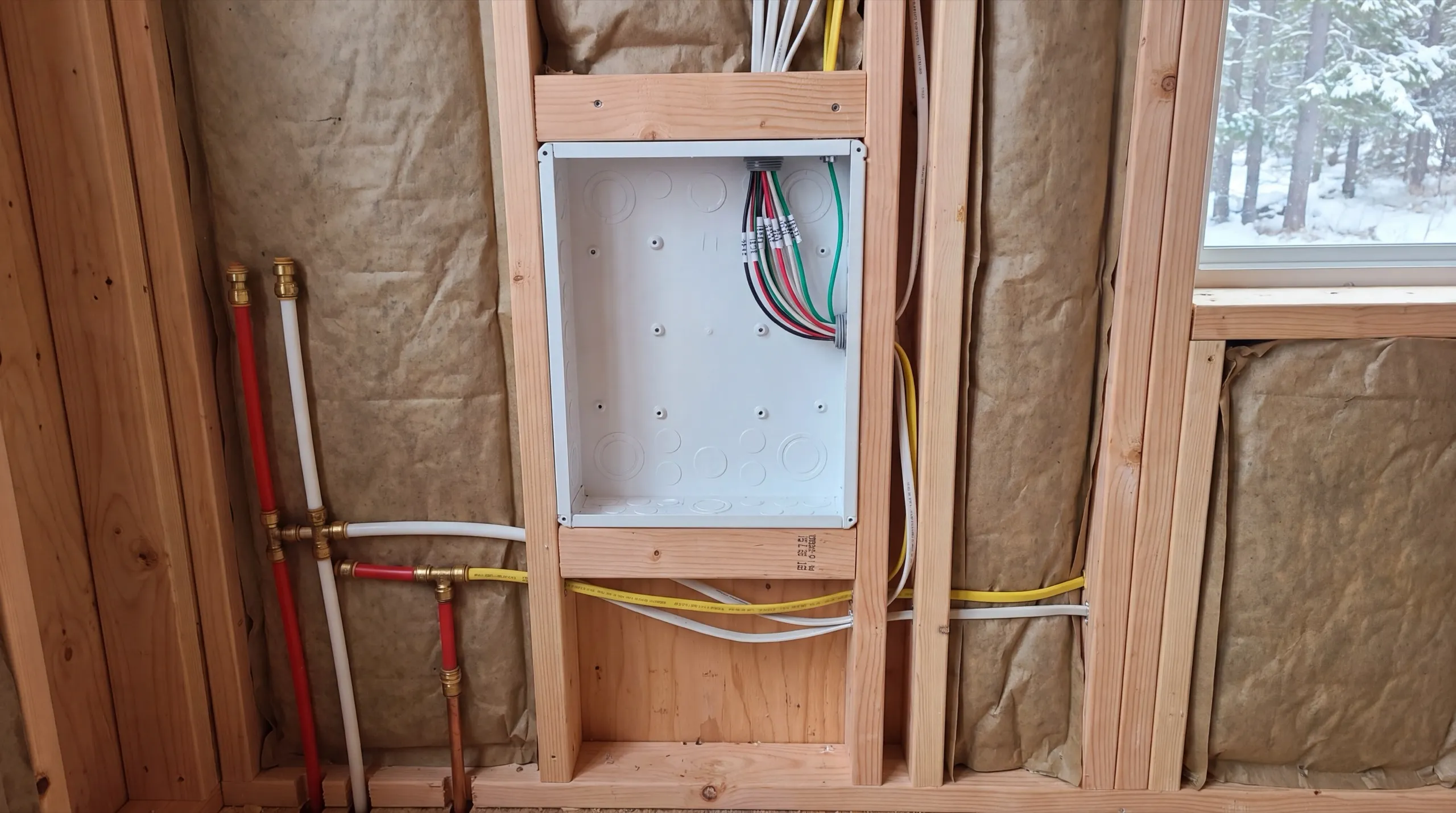 plumbing and electrical rough-in for a Pittston ADU