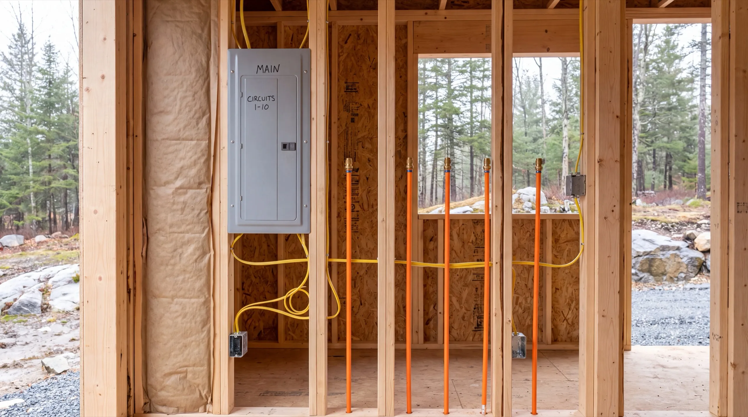 plumbing and electrical rough-in for a Richmond ADU