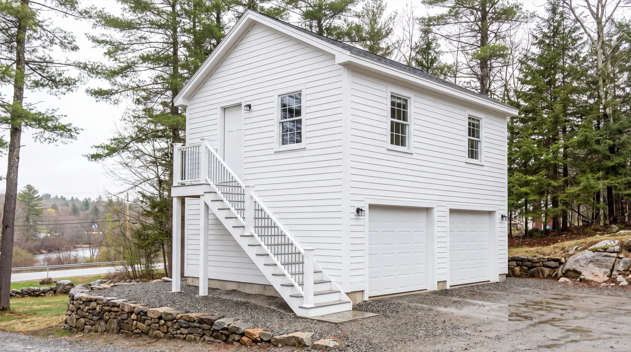 garage-integrated ADU build in Wiscasset
