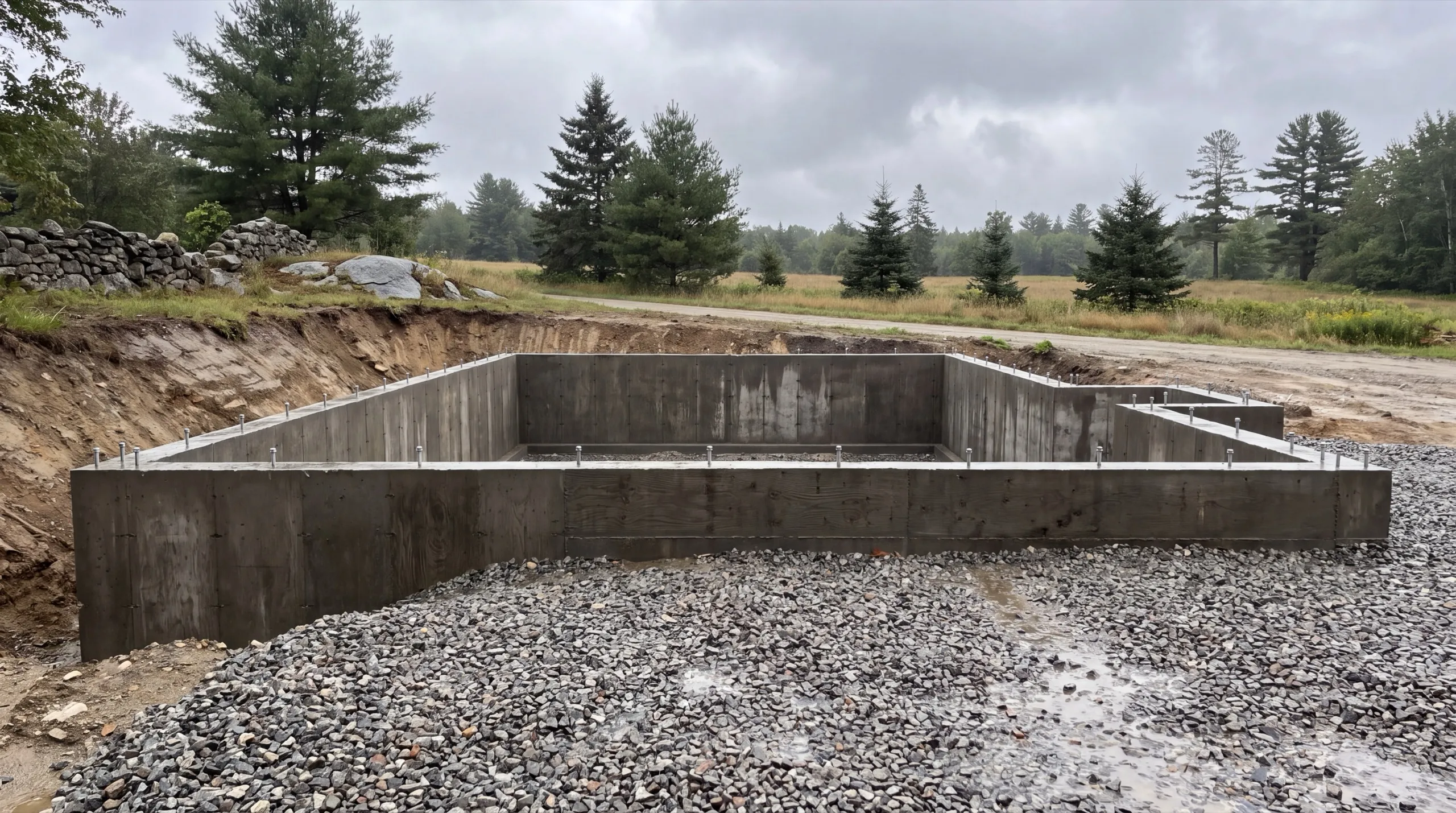 foundation pour for a custom home in Chelsea
