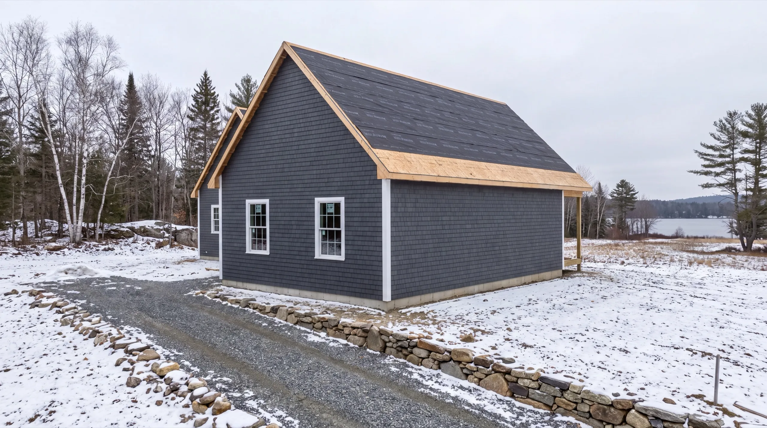 finished exterior siding on a Chelsea custom home
