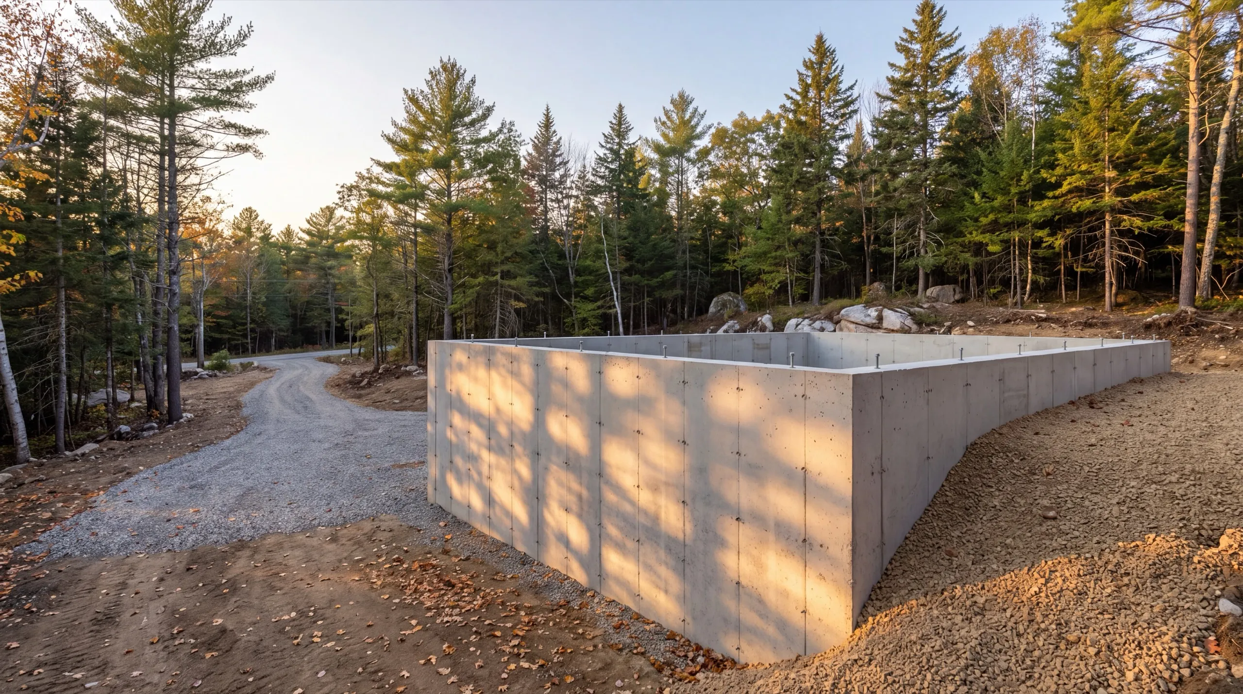 foundation pour for a custom home in Dresden