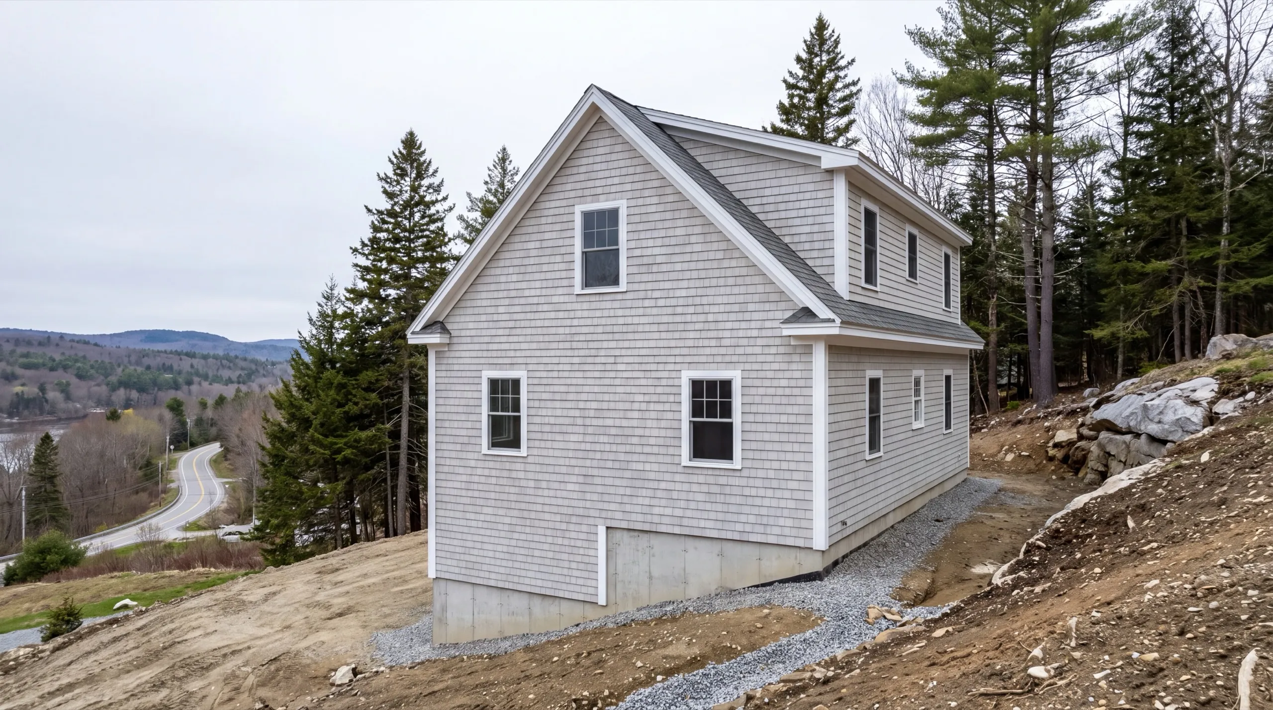 finished exterior siding on a Farmingdale custom home