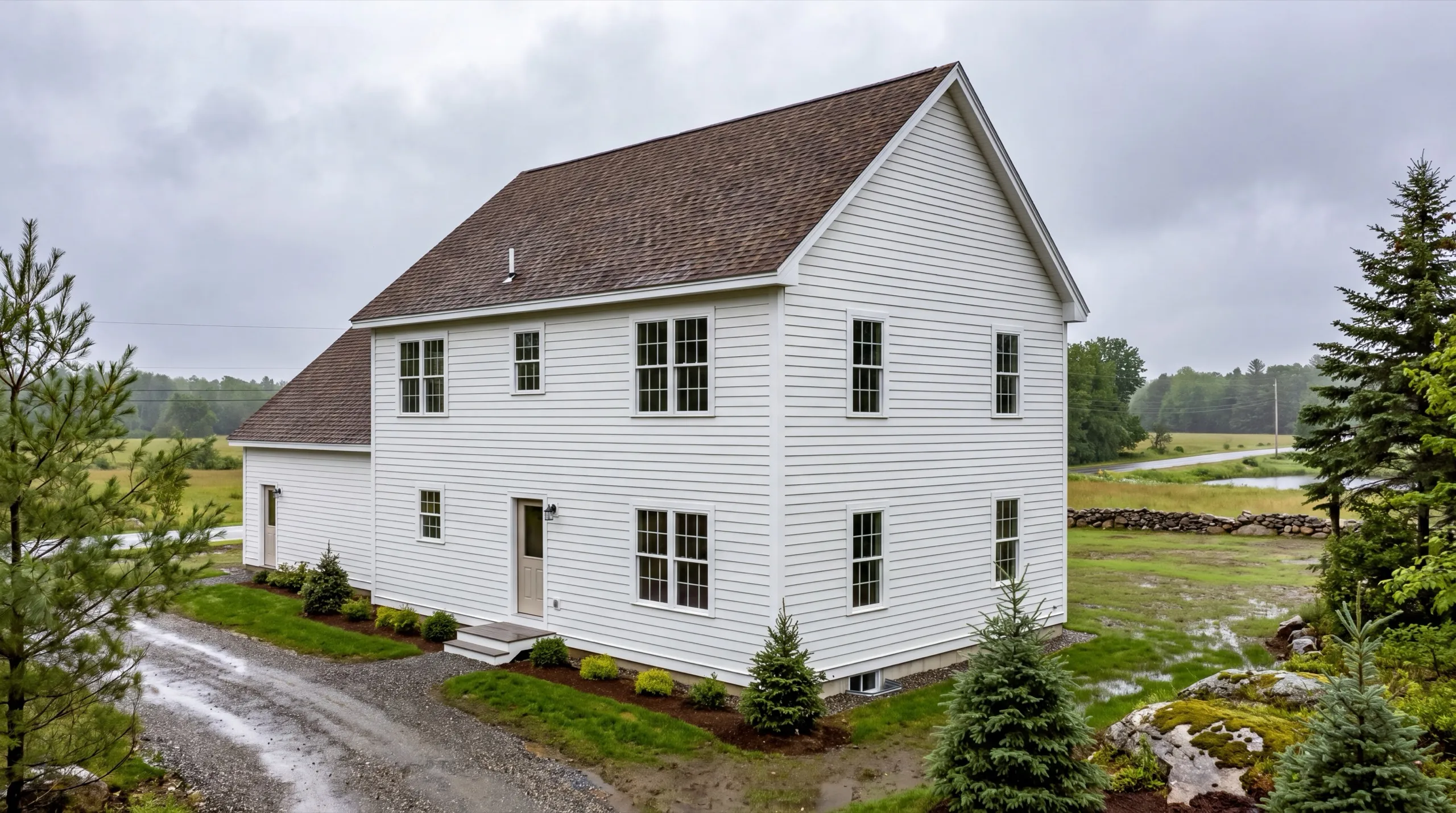 finished custom home exterior in Litchfield