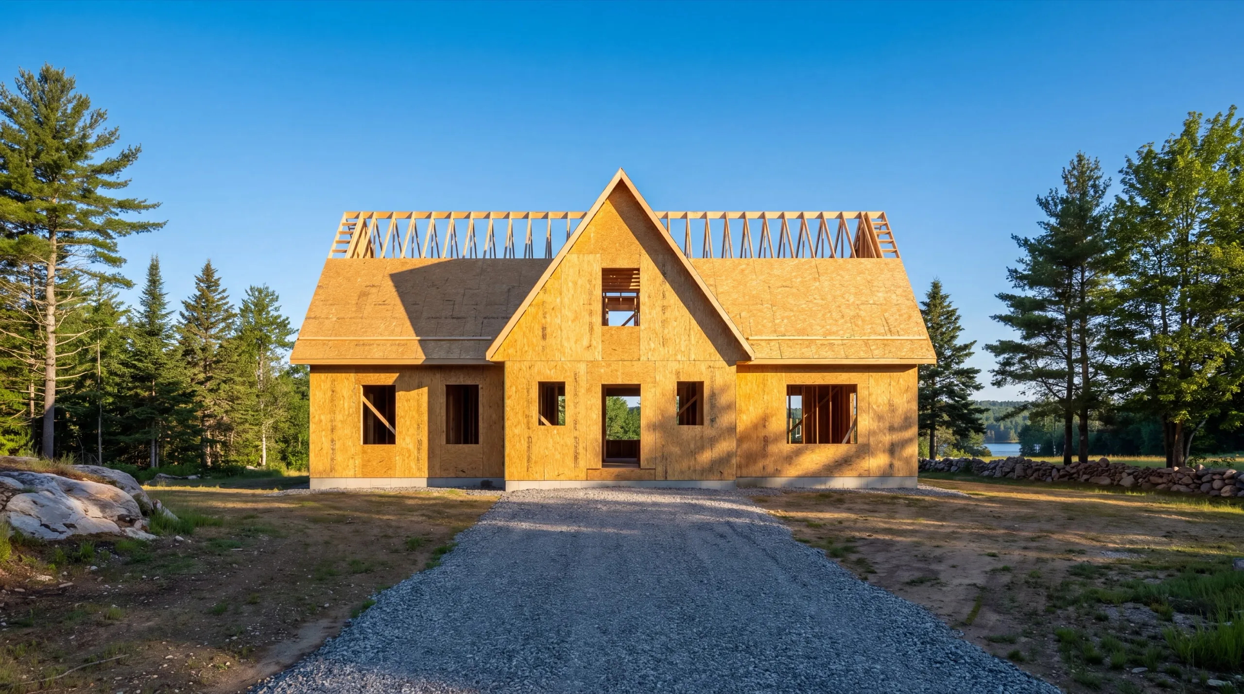 framing crew on a custom home build in Monmouth