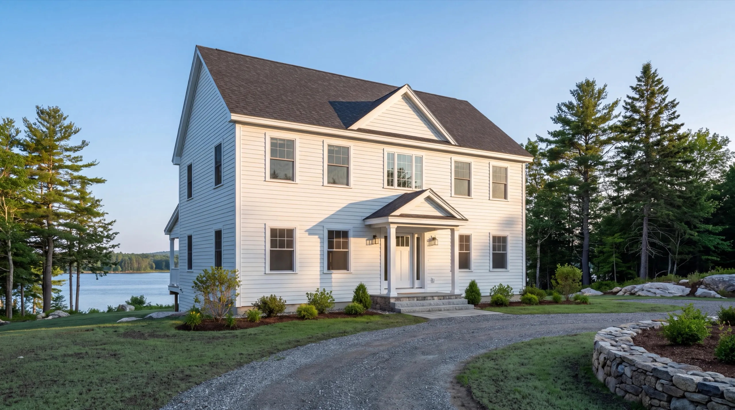 finished custom home exterior in Pittston
