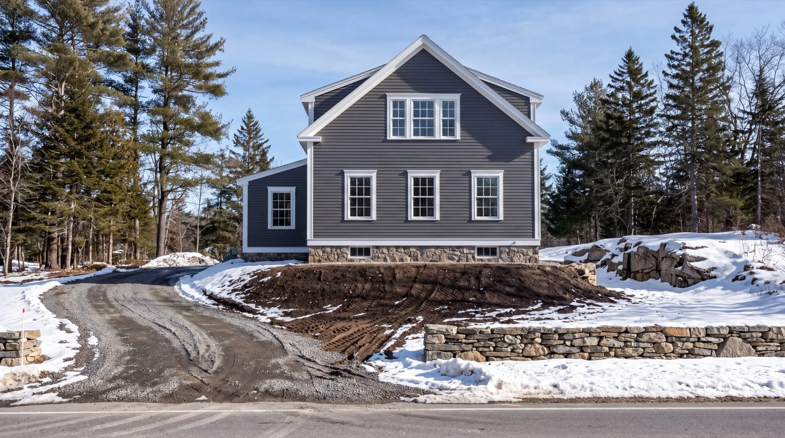 finished exterior siding on a Pittston custom home