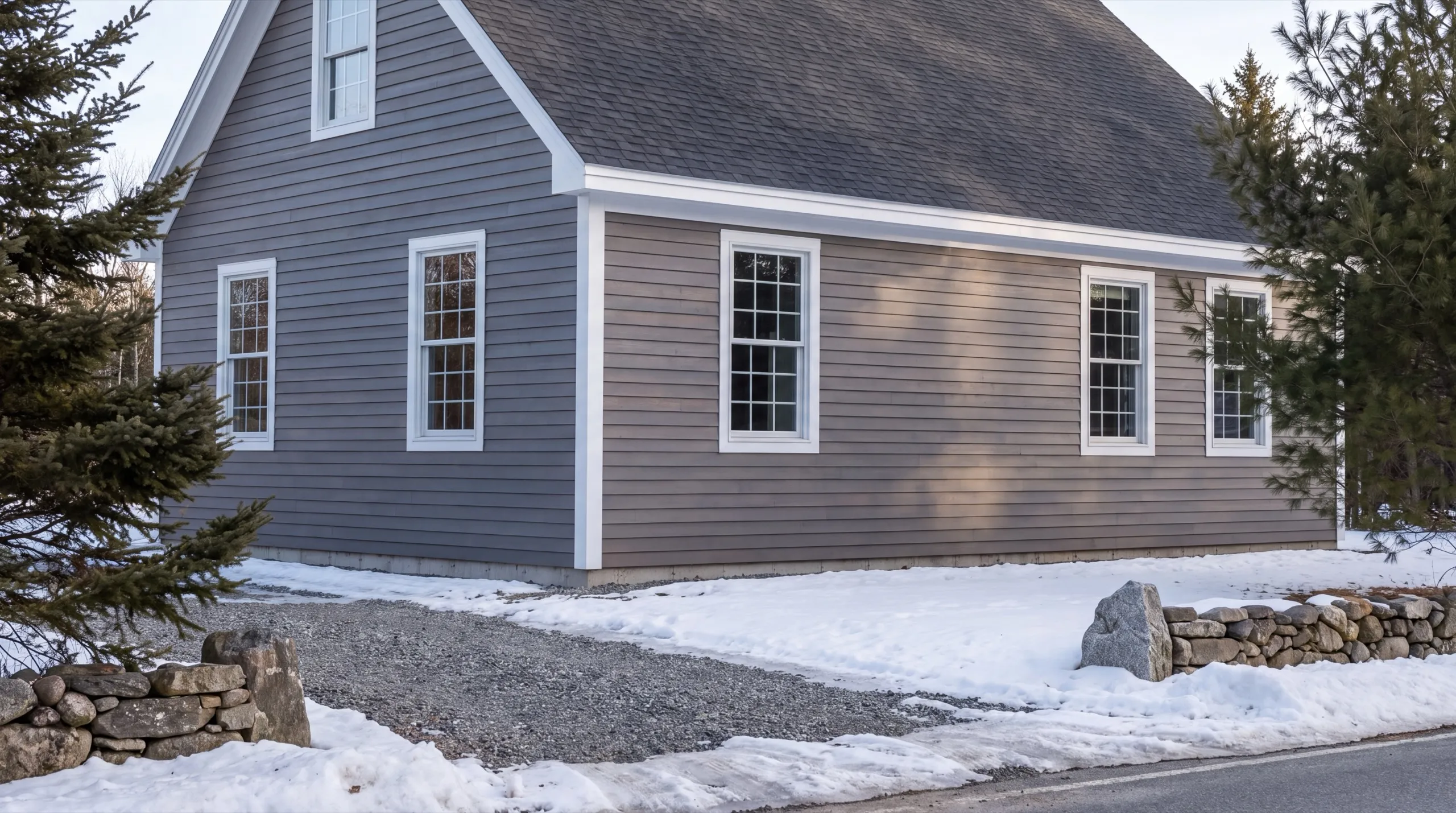 finished exterior siding on a Randolph custom home