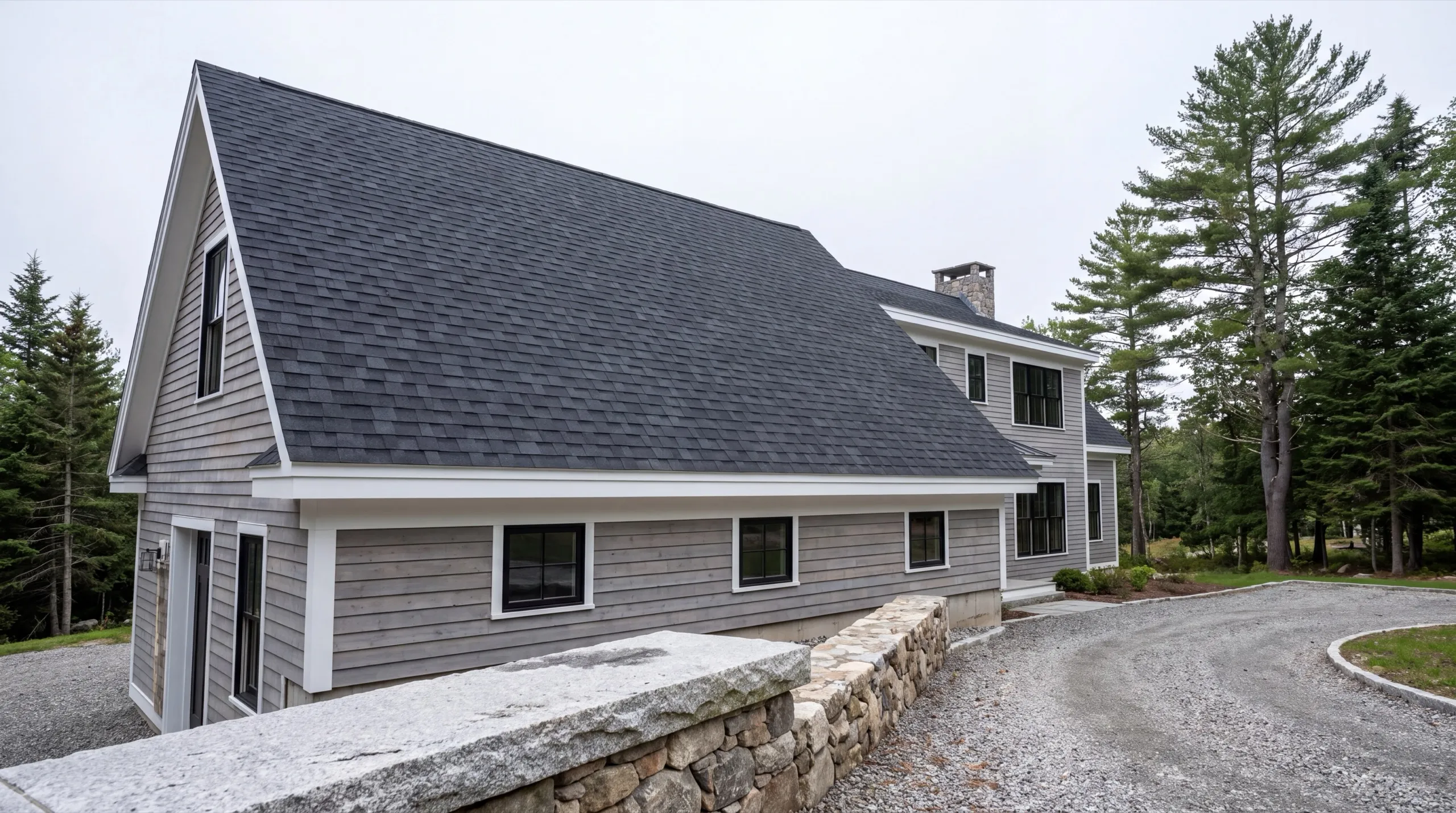 finished exterior siding on a Winthrop custom home