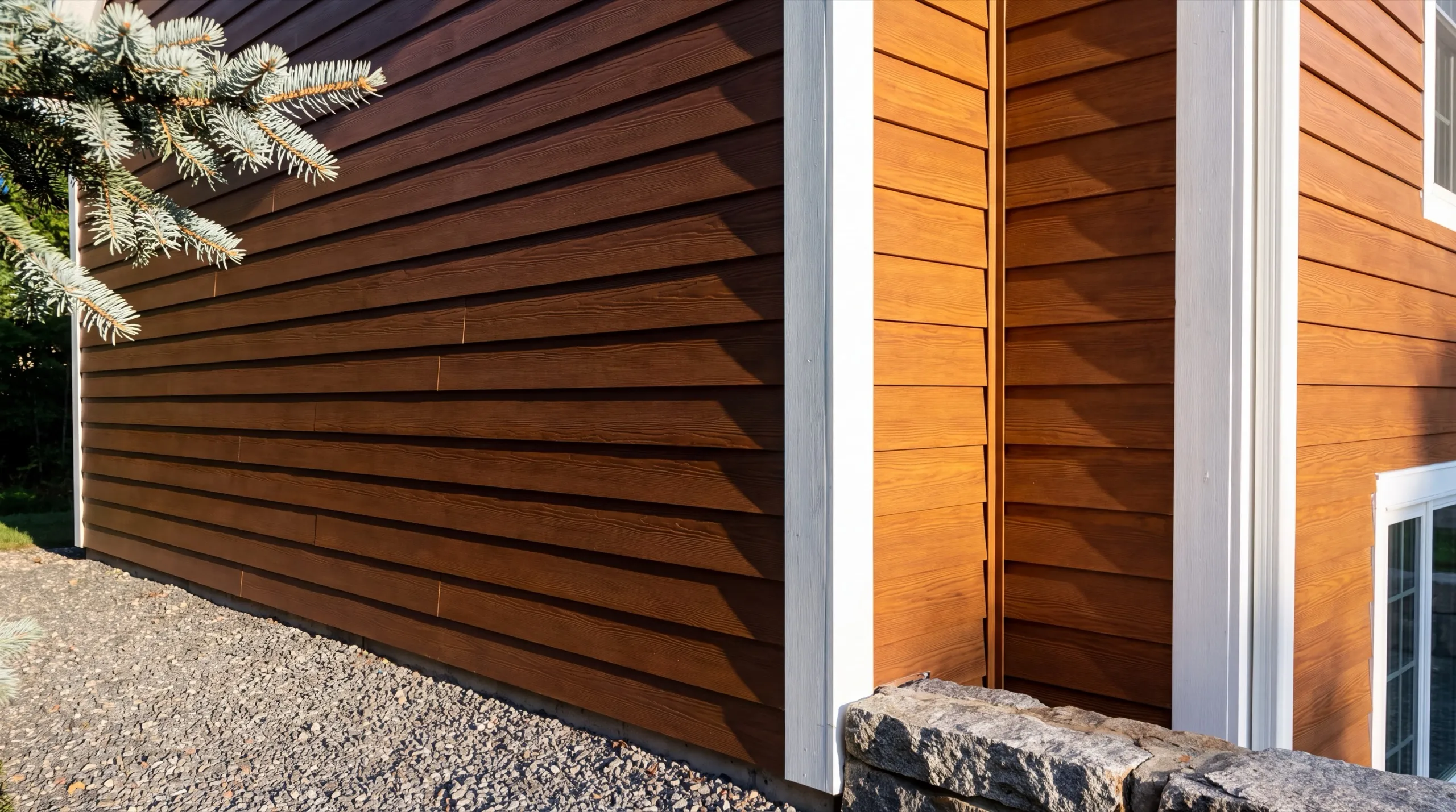 finished exterior siding on a Wiscasset custom home