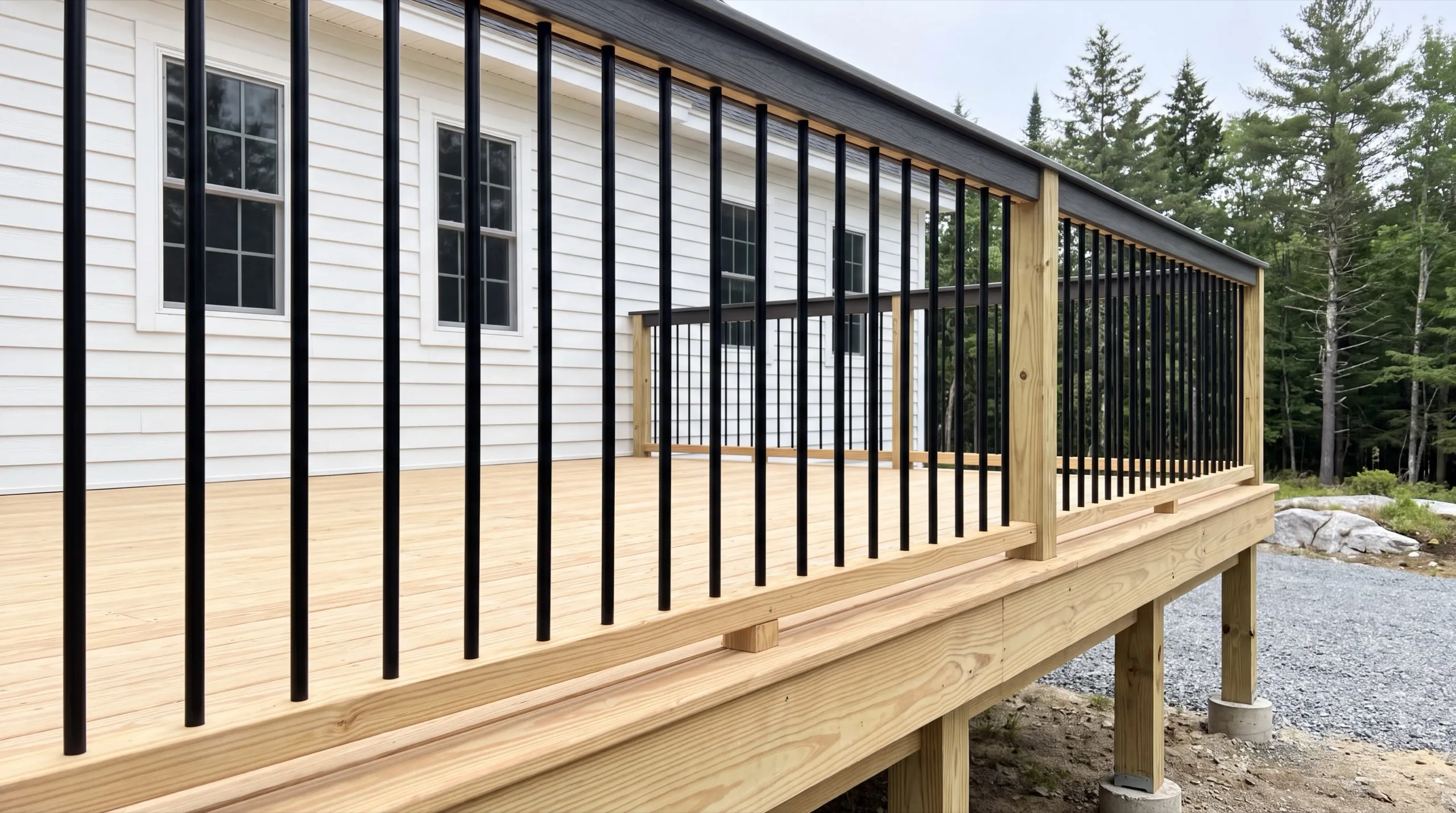 composite decking installation in Central Maine