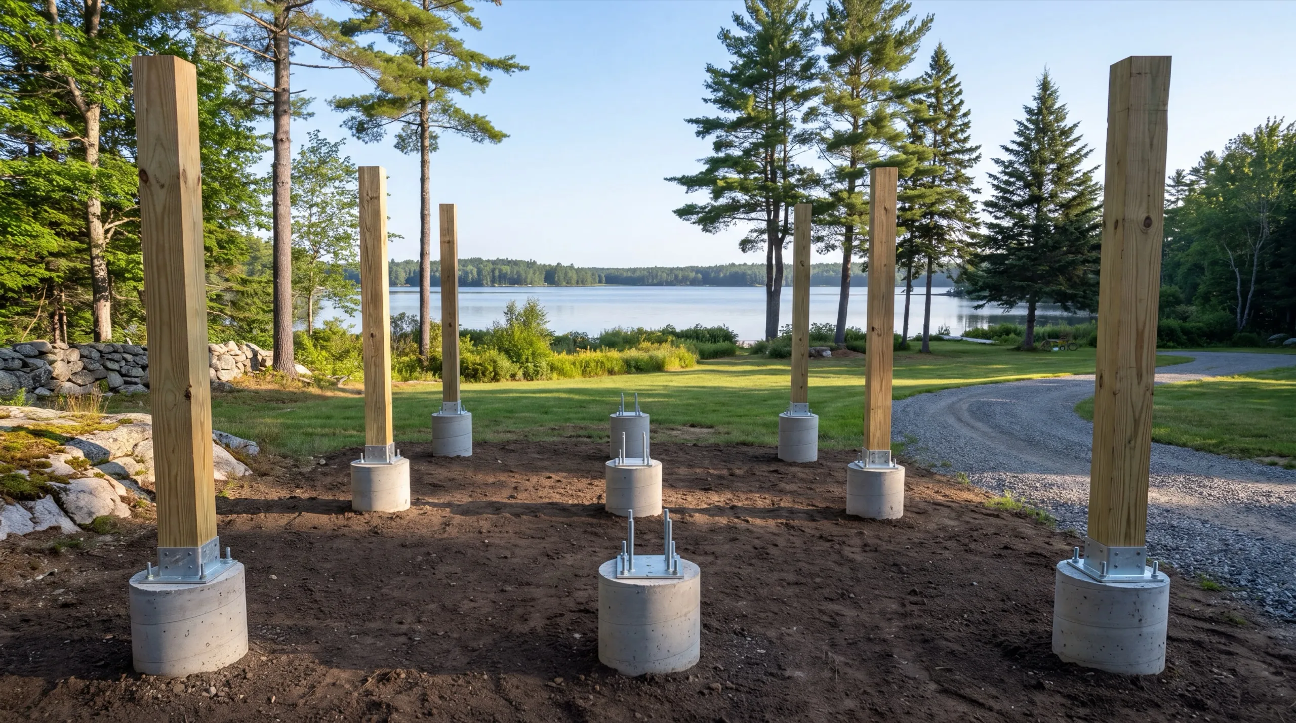 deck footing and post installation in Jefferson