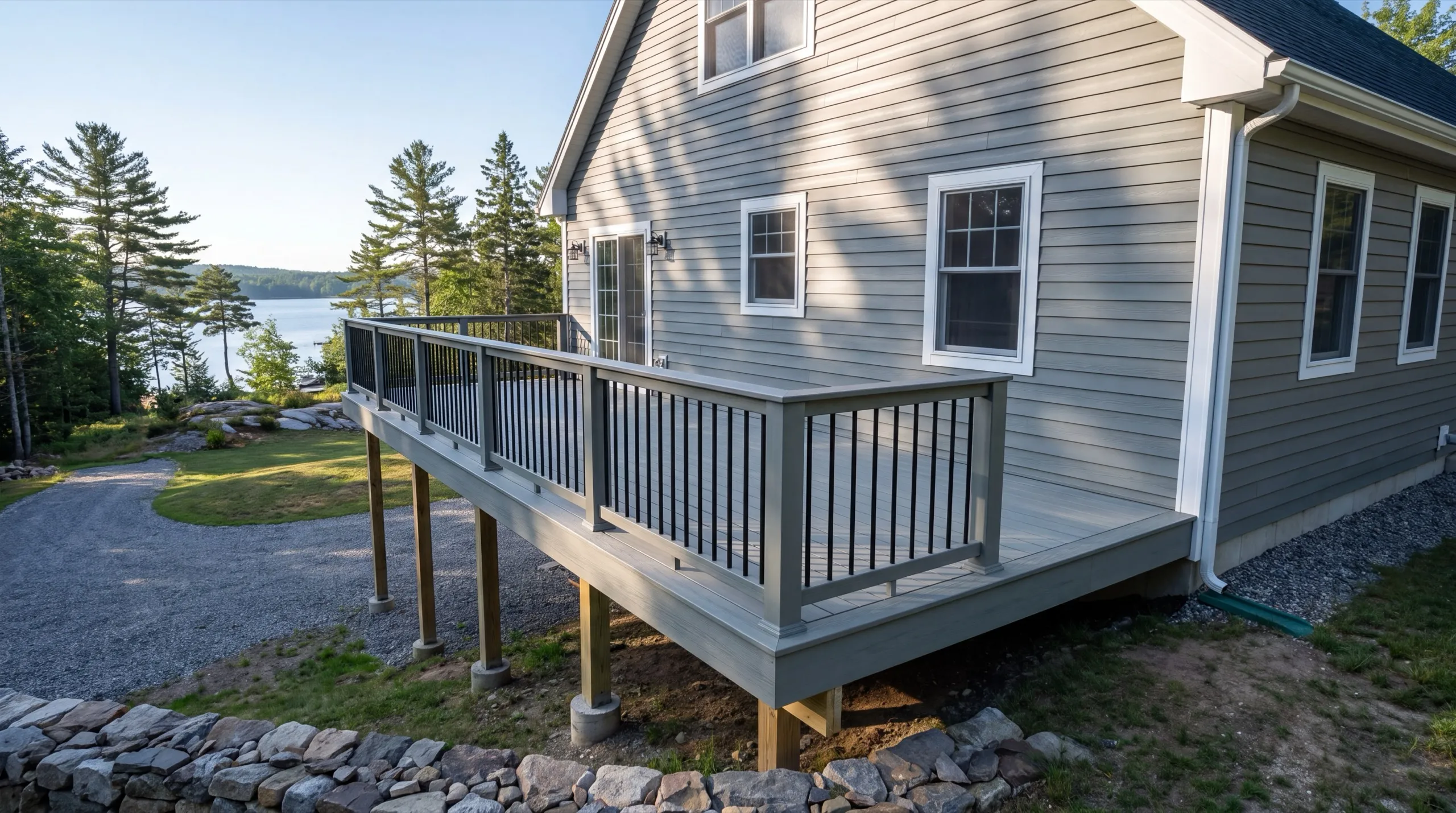 deck contractor in Jefferson, ME building a composite deck