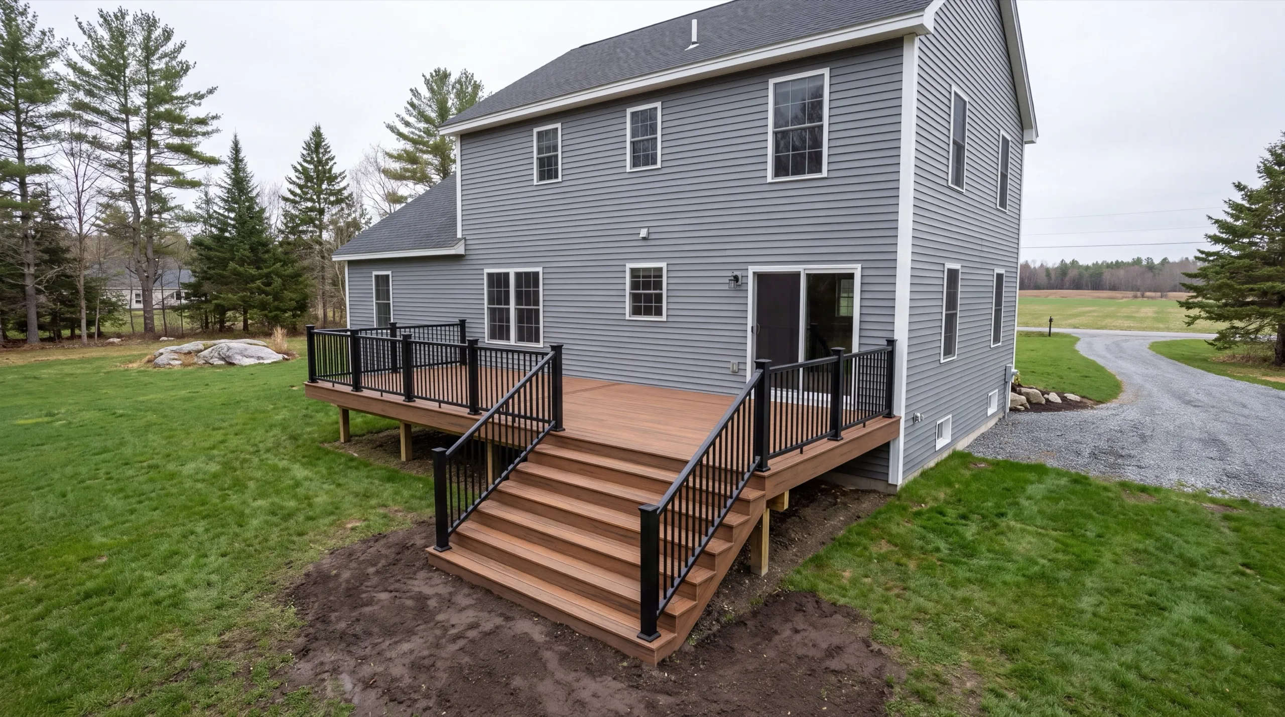 finished deck exterior on a Monmouth home