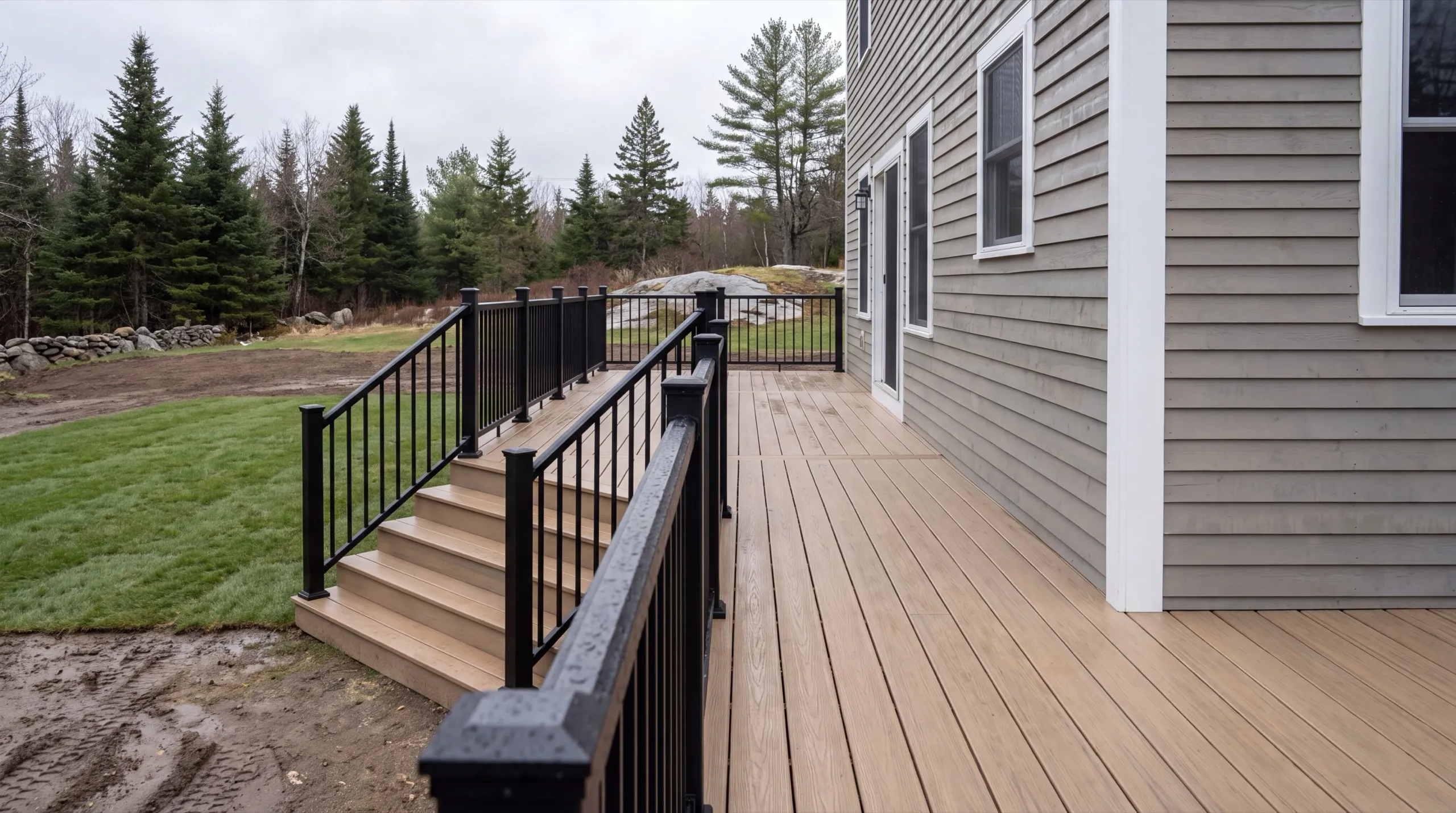 finished deck exterior on a Pittston home
