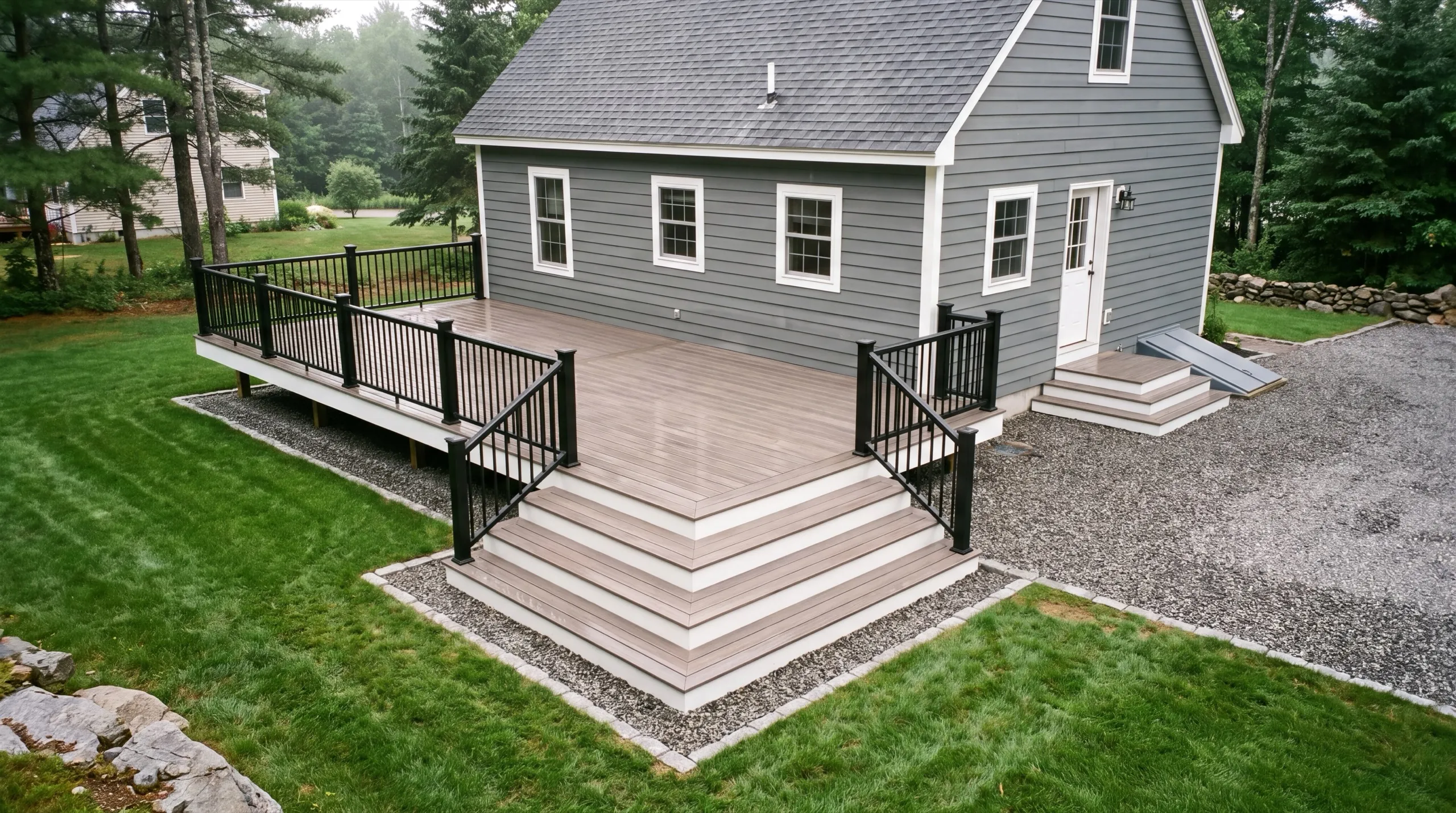 finished deck exterior on a Randolph home
