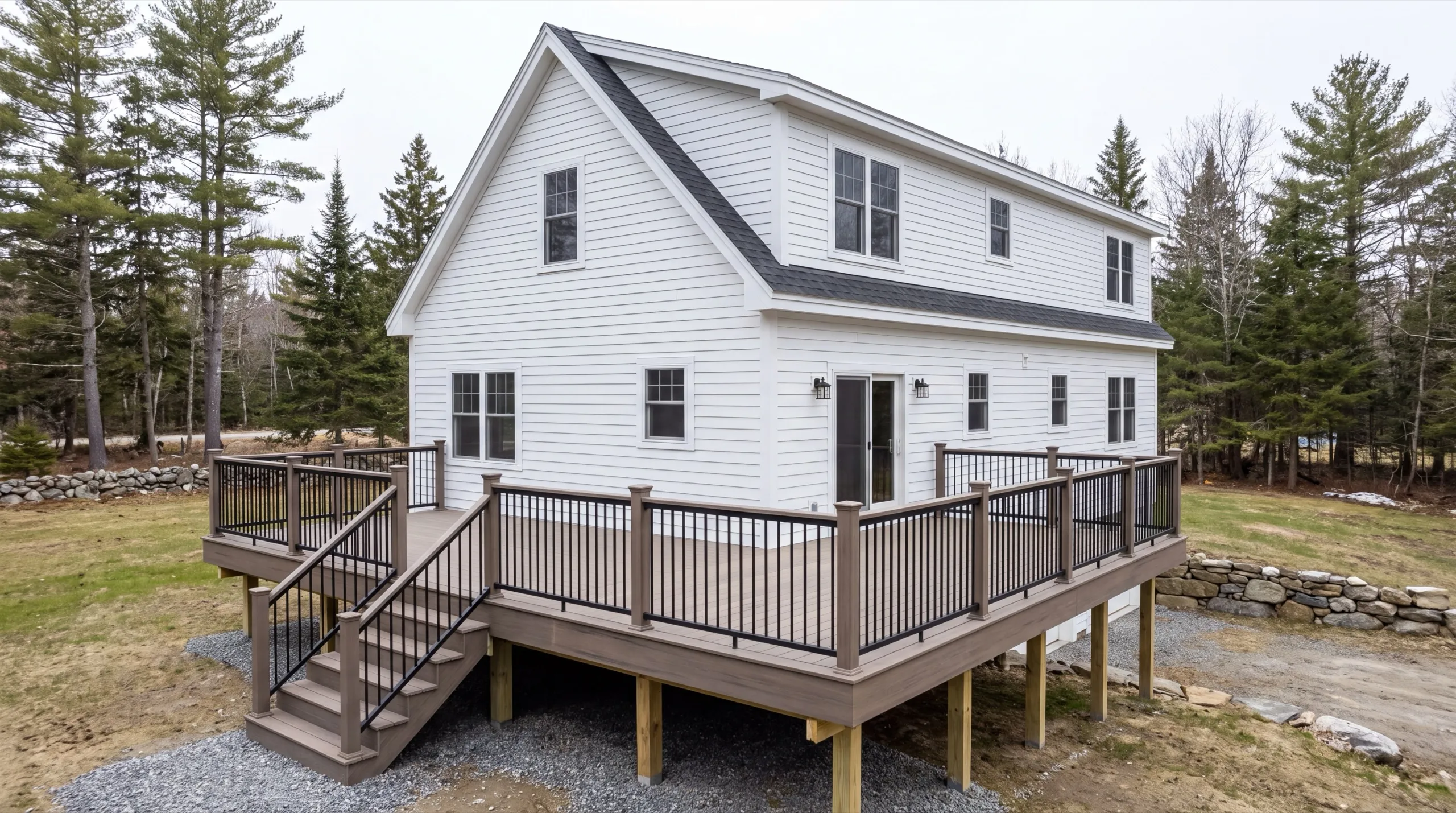 deck contractor in Randolph, ME building a composite deck