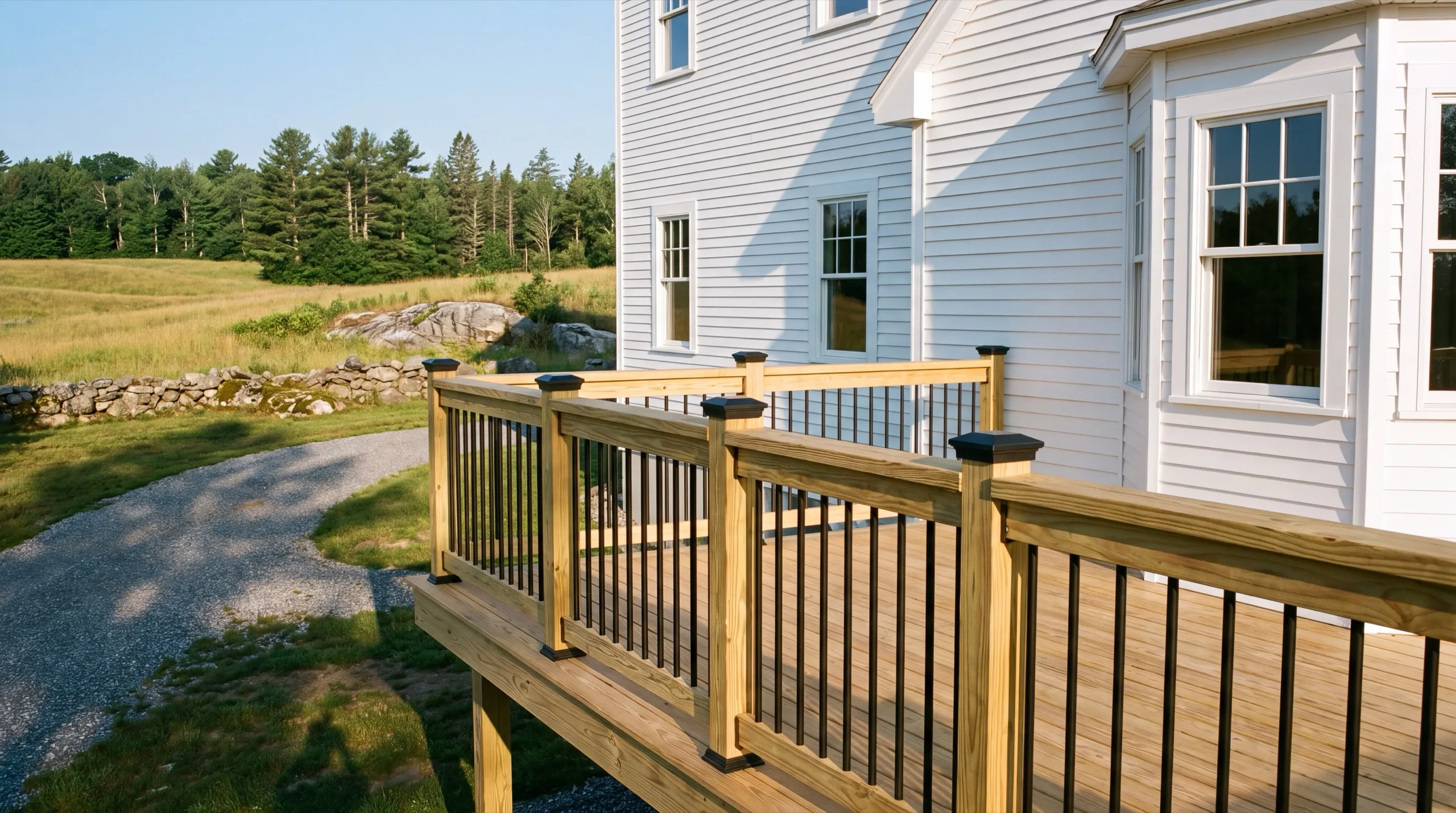 deck railing installation in Whitefield