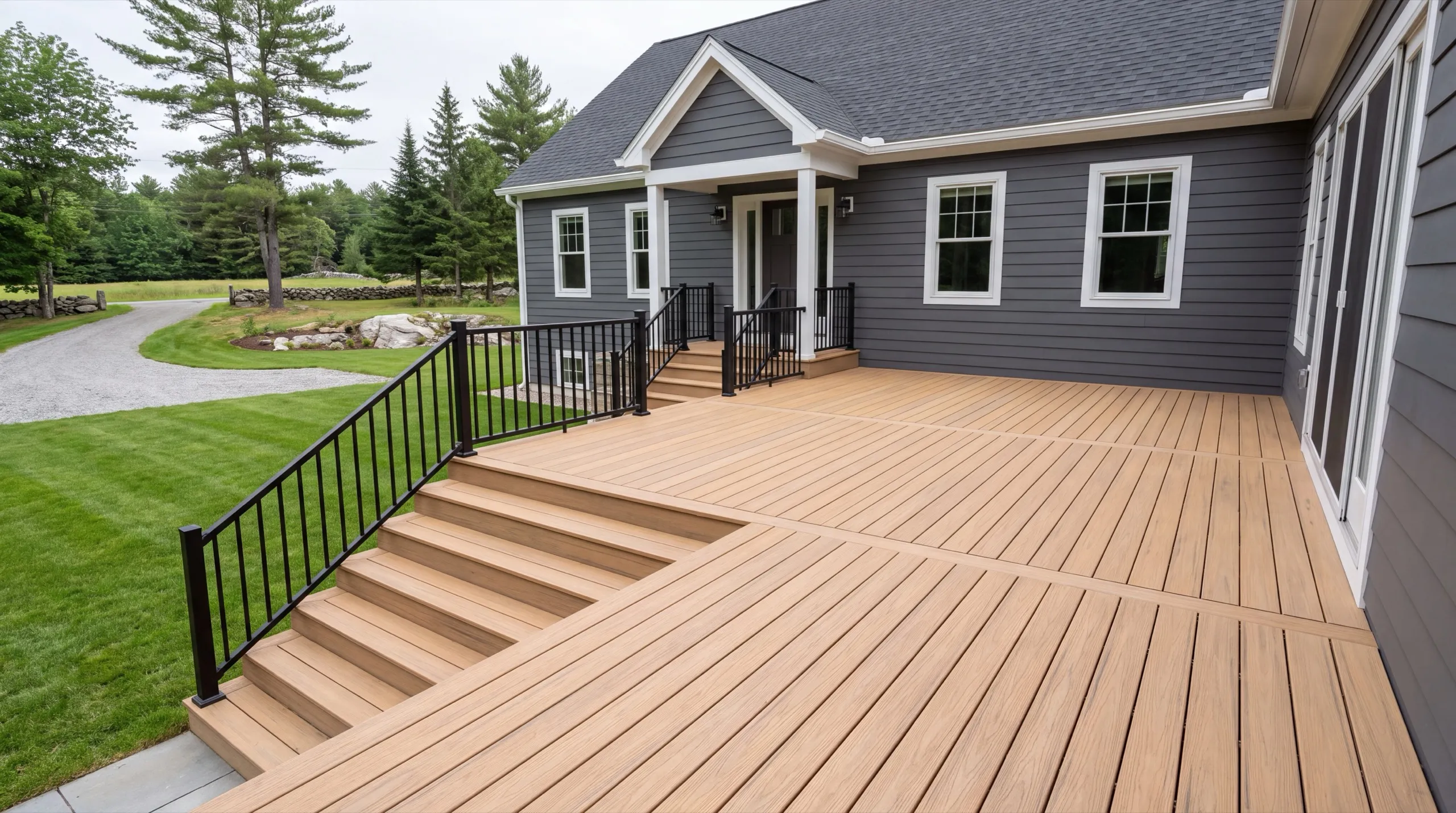 finished deck exterior on a Windsor home