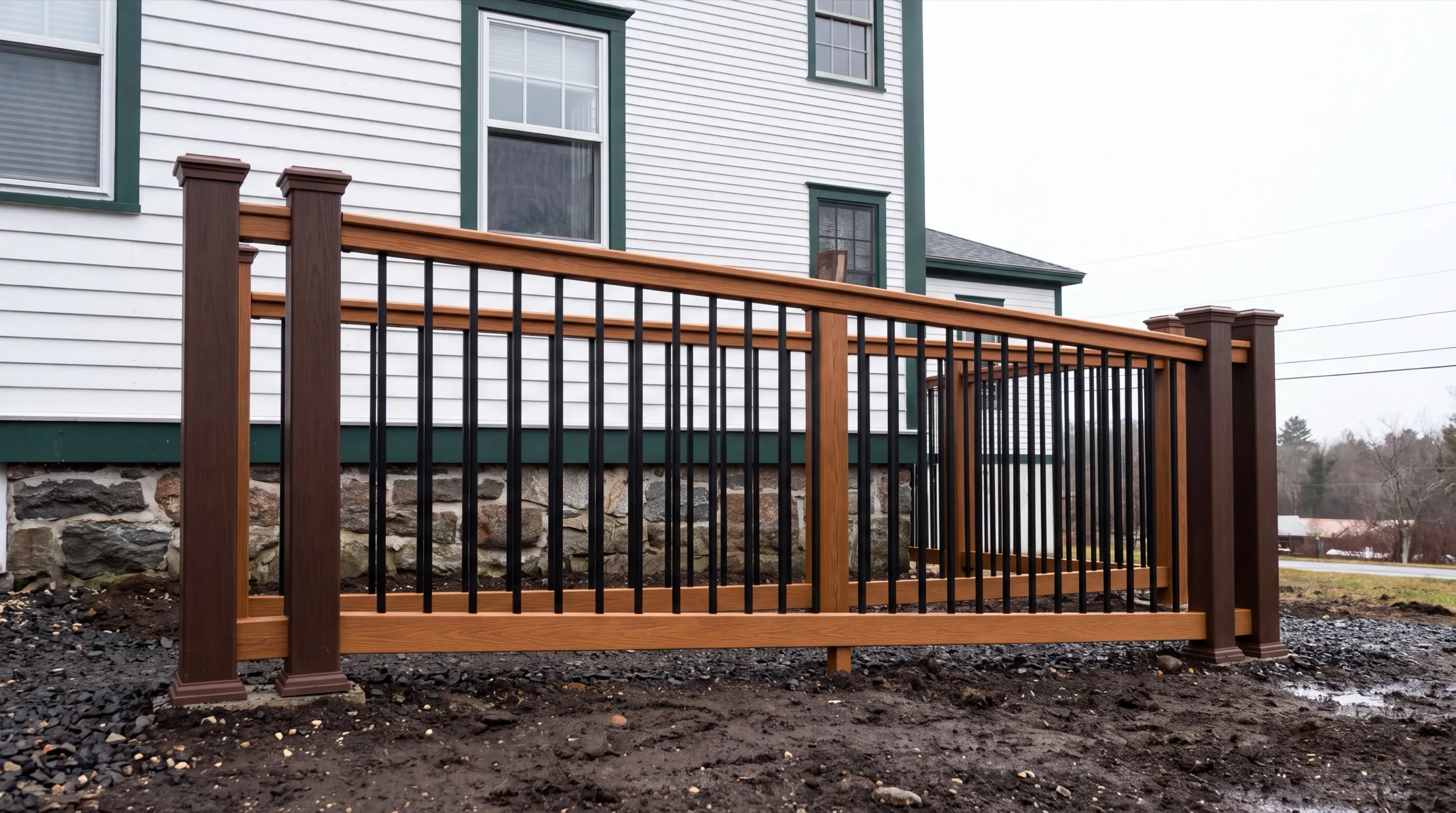 deck railing installation in Wiscasset
