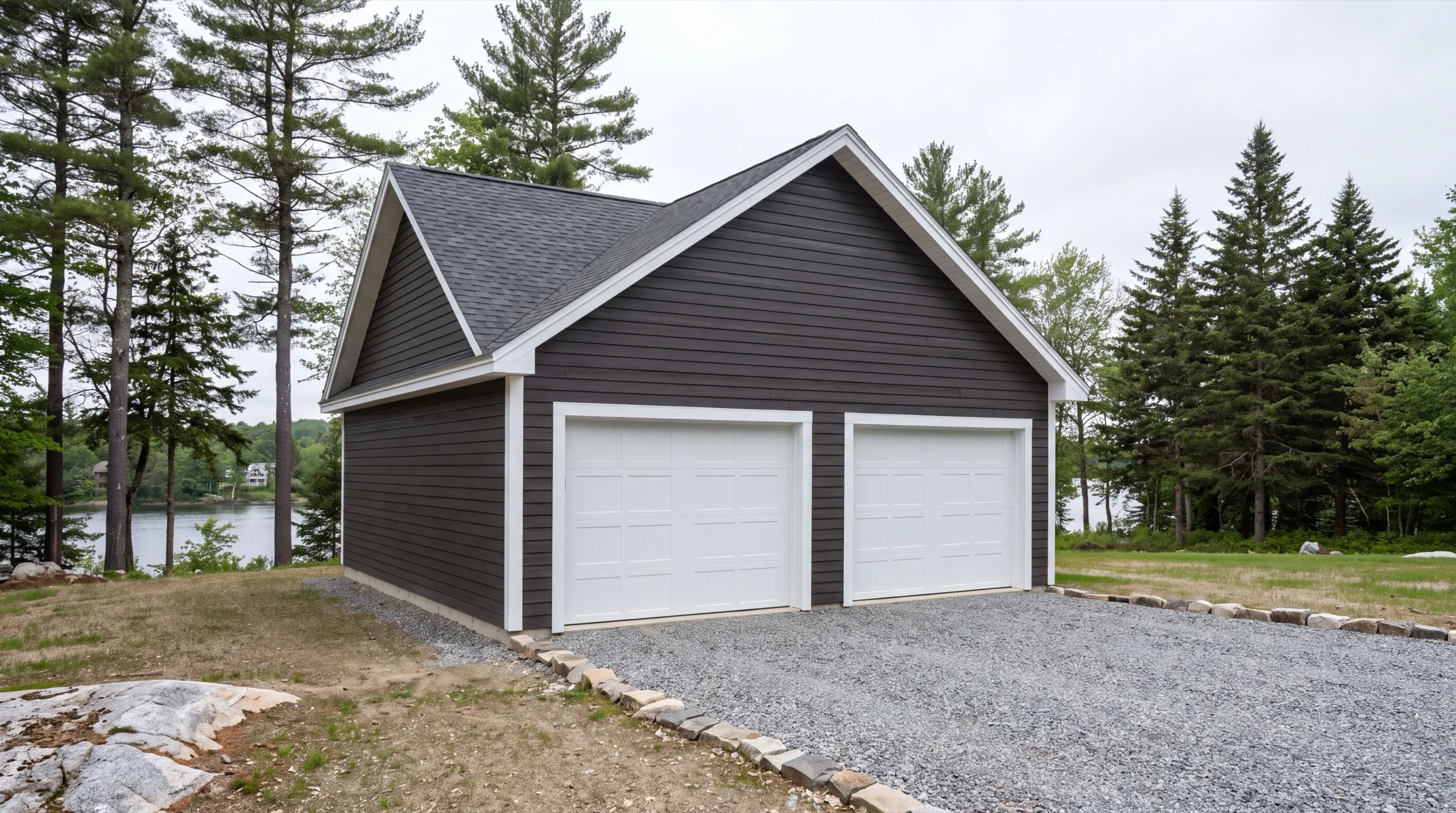garage builders in Augusta, ME framing a detached garage