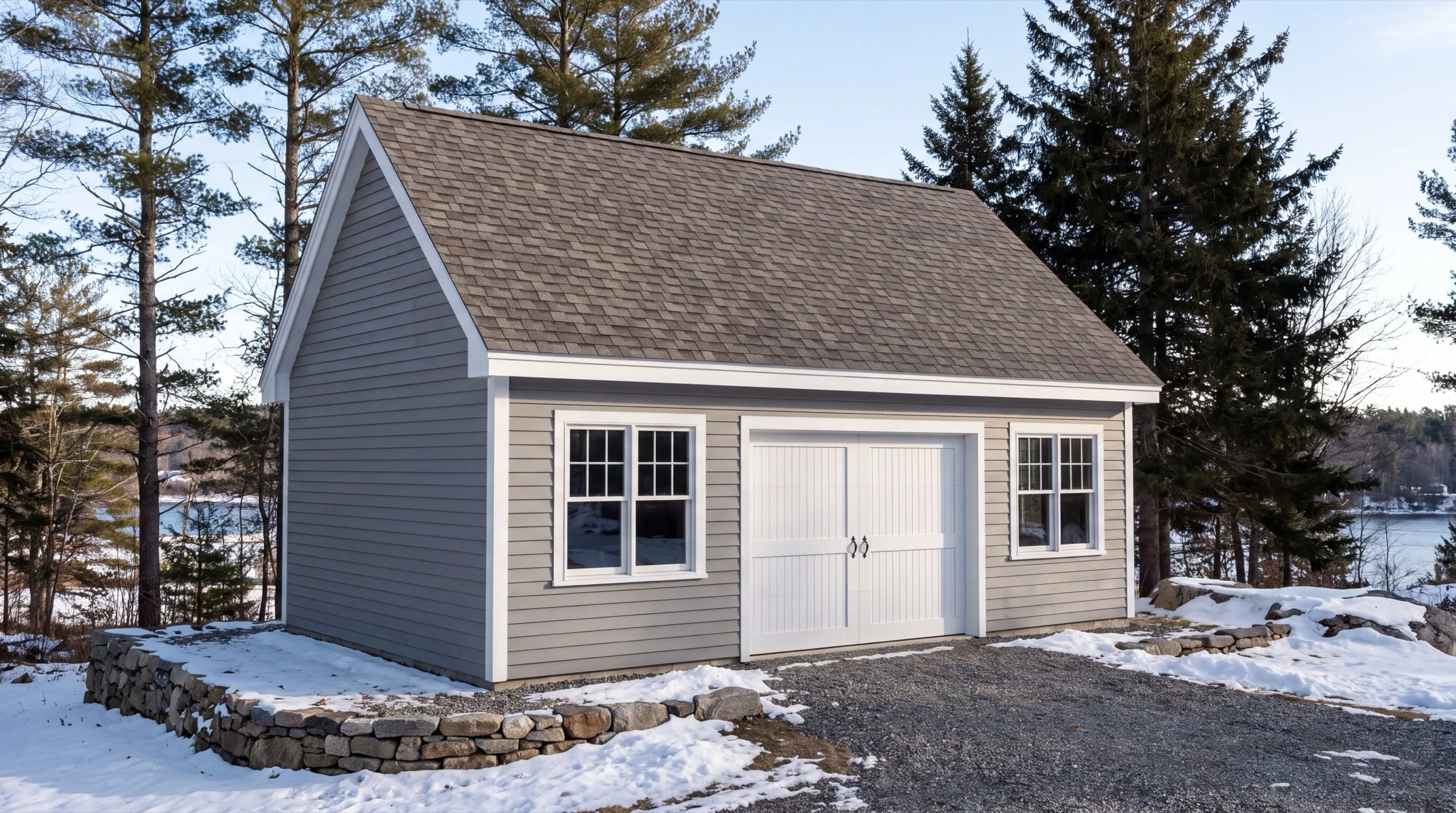 garage addition on a tight Hallowell historic-district lot