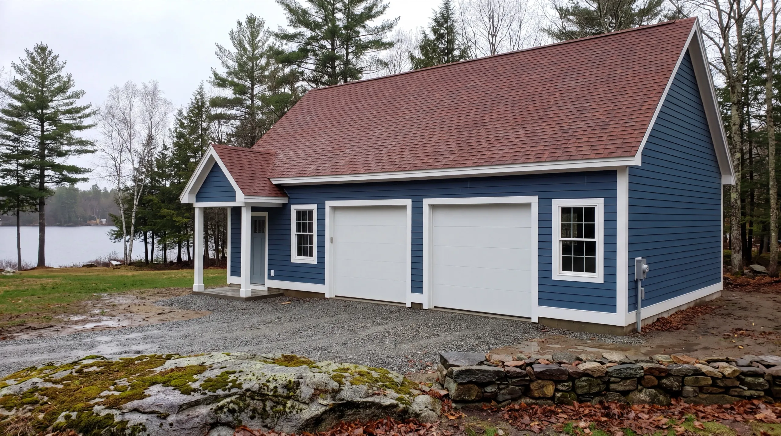 detached garage on an inland Manchester lot