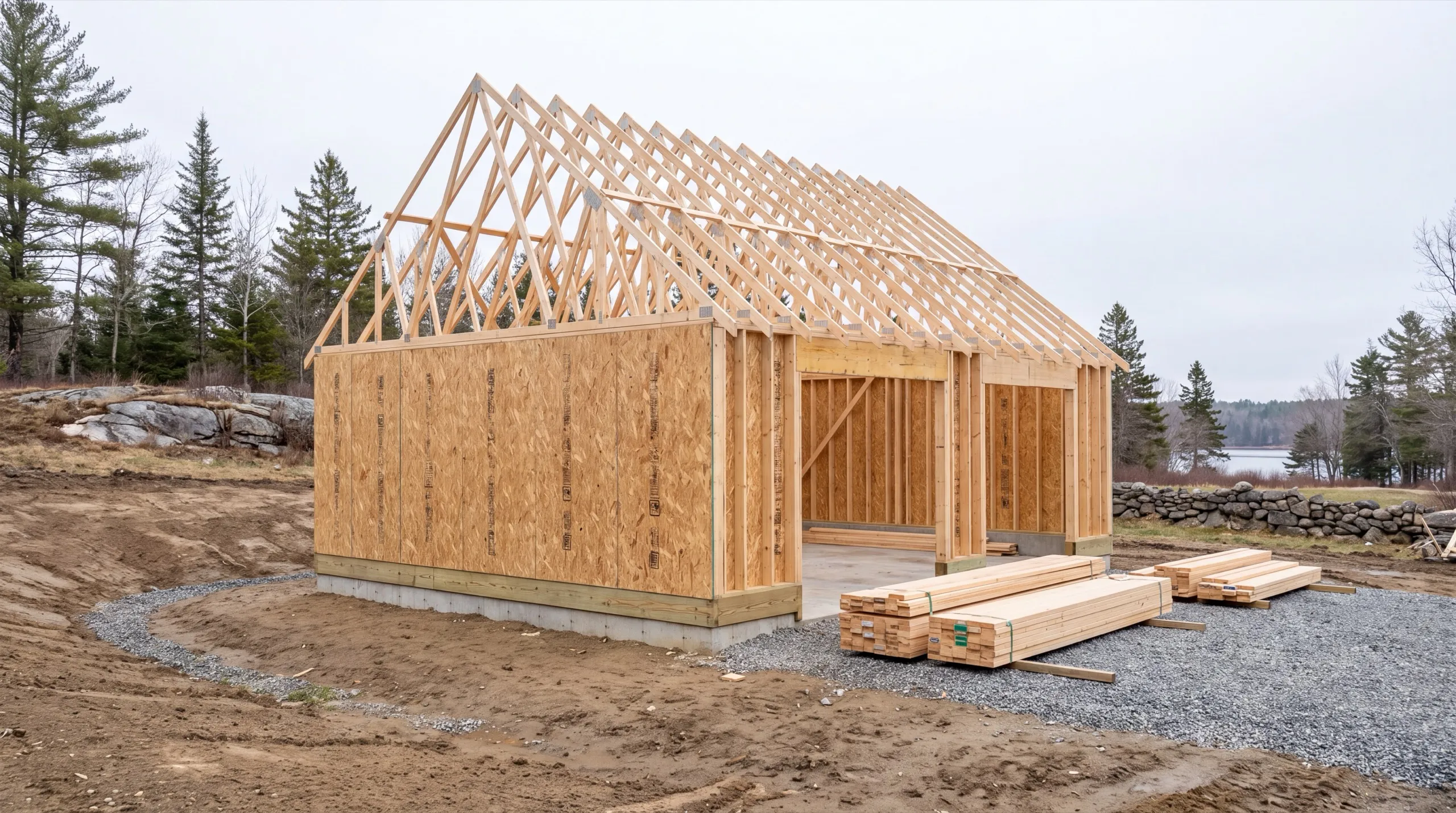 framing crew on a Richmond garage addition