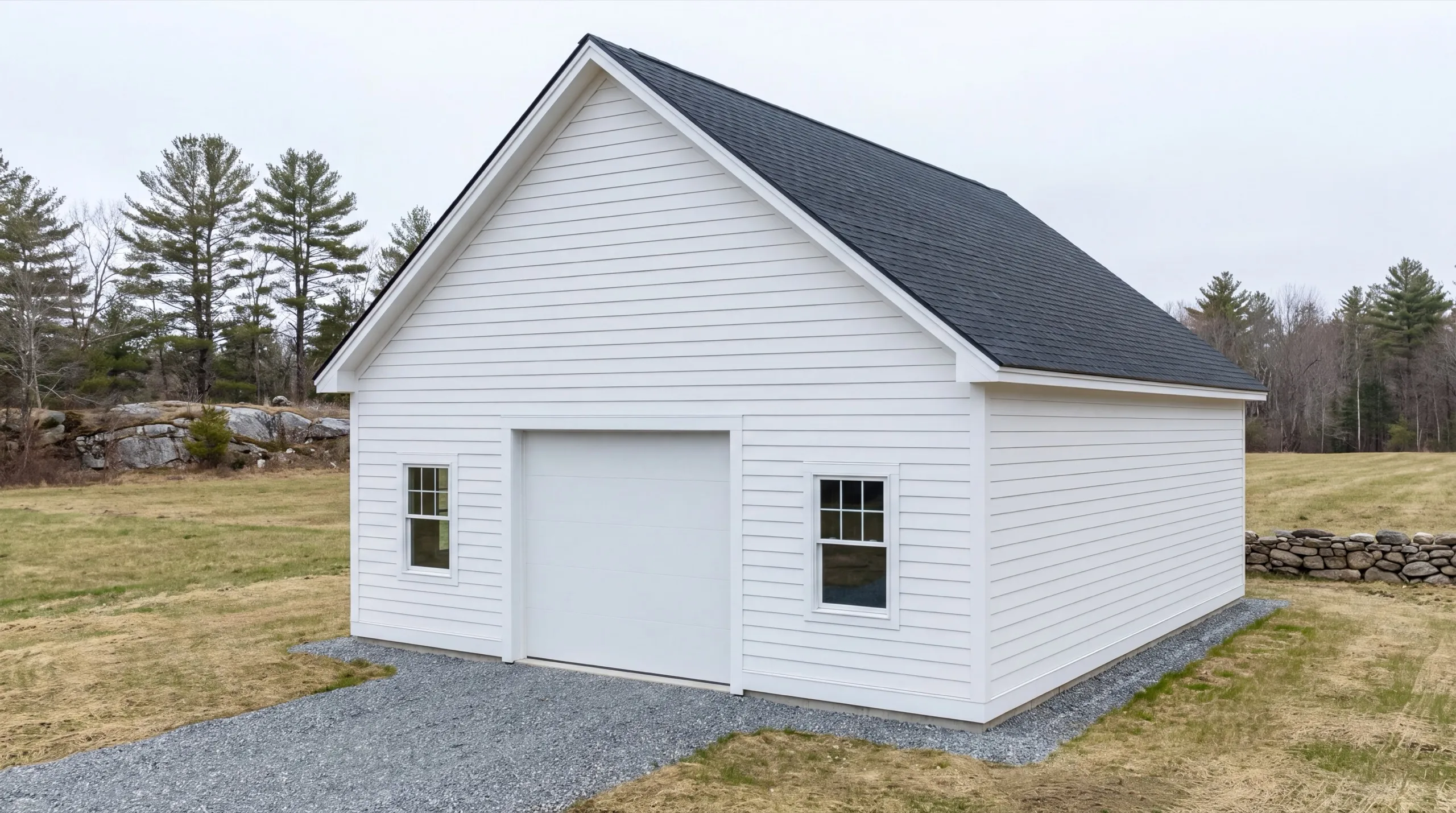 pole-barn-style garage build near the Windsor Fairgrounds