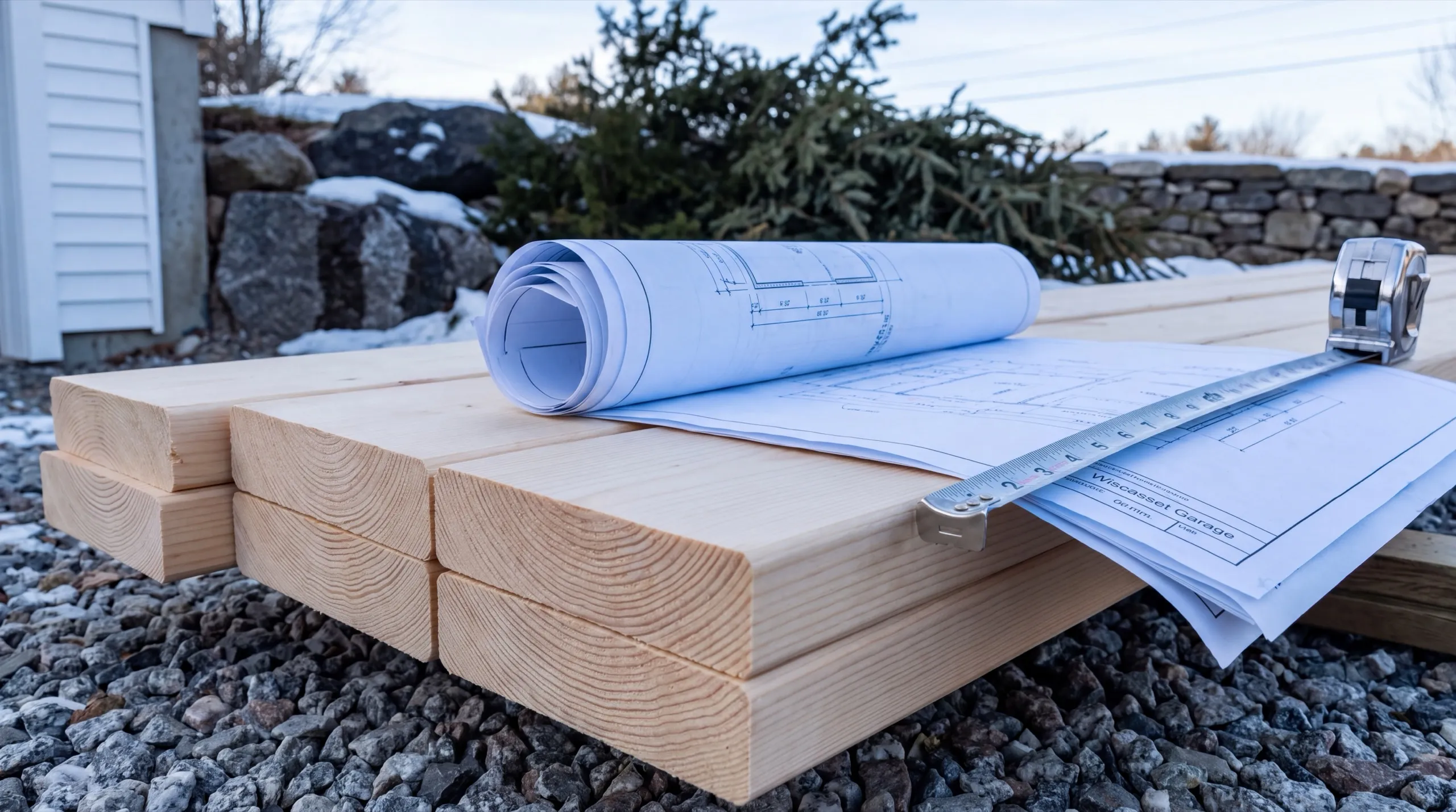 garage pricing consultation for a Wiscasset homeowner