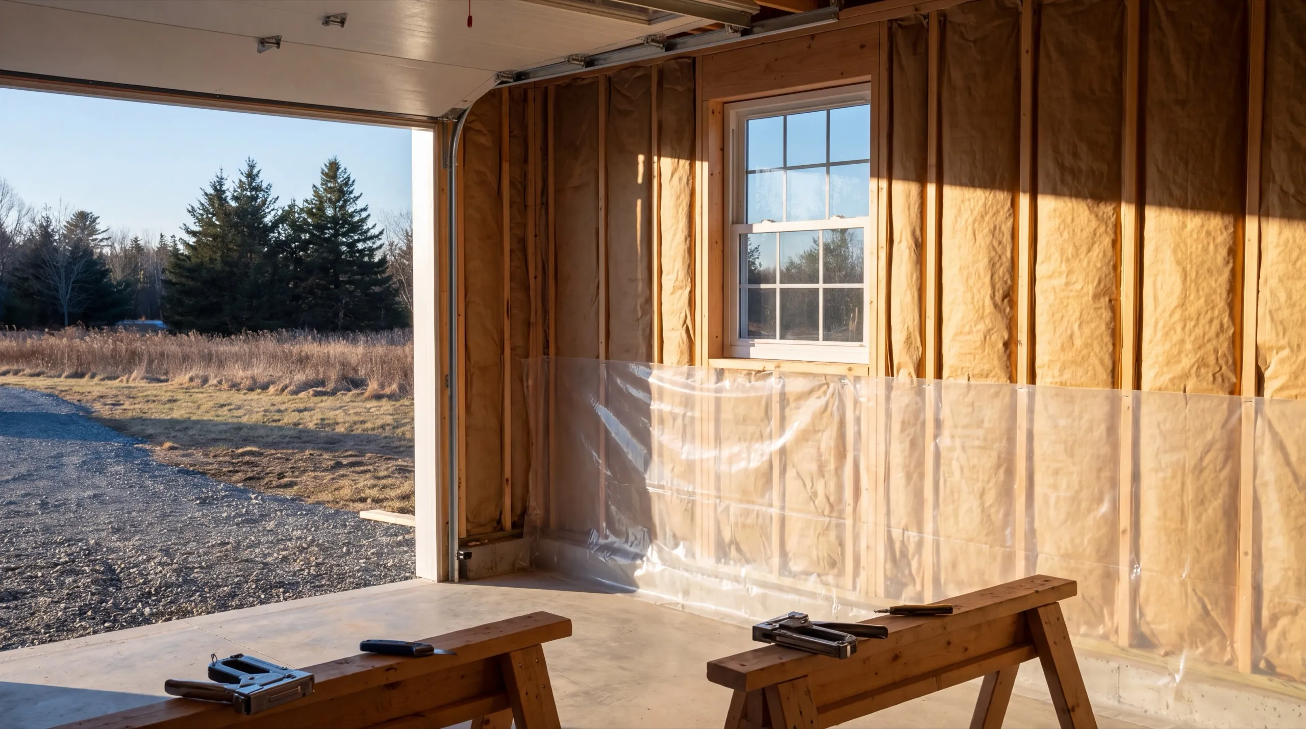 insulation and drywall upgrade during an Augusta garage remodel