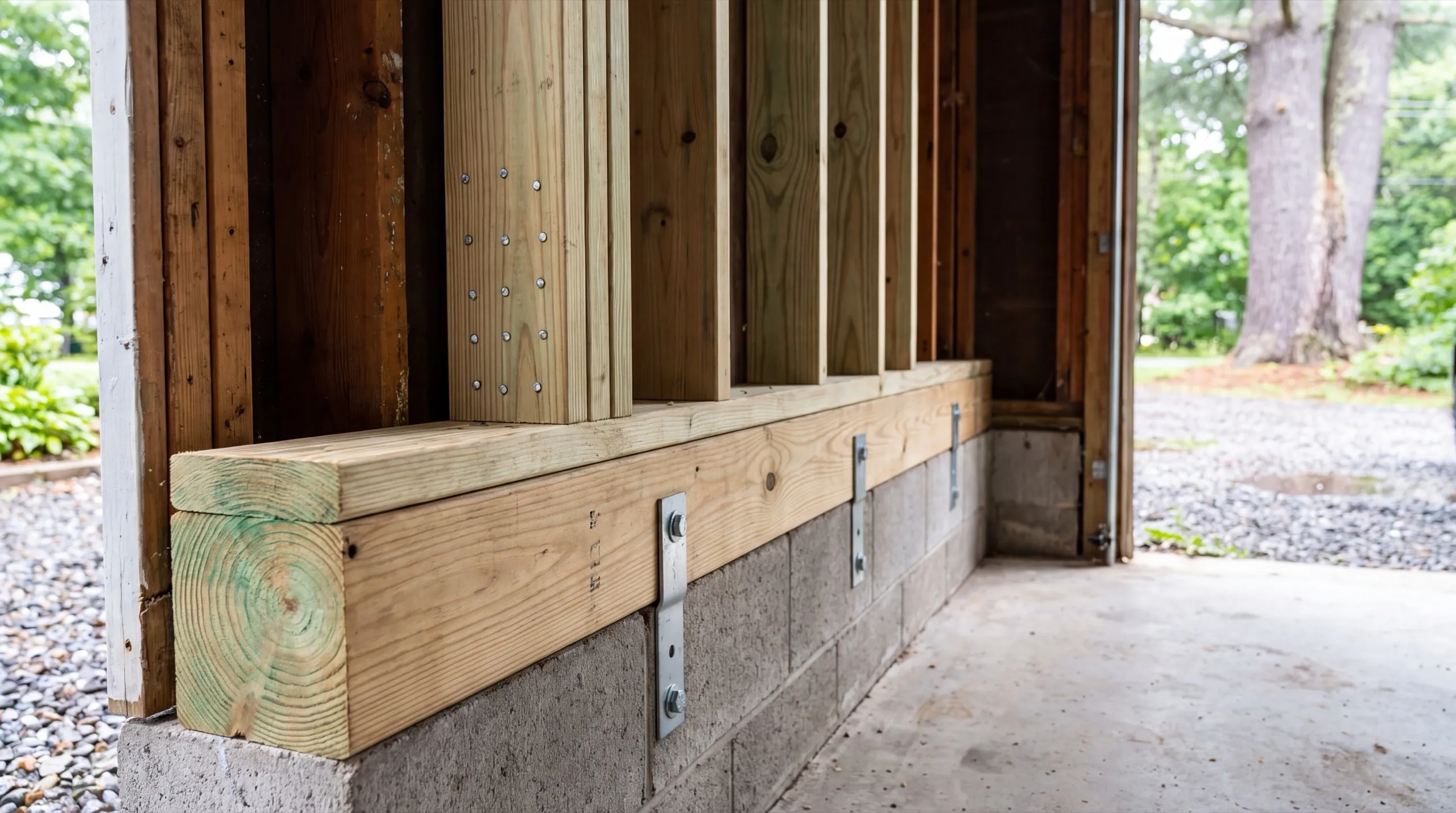 structural repair to an Augusta garage foundation