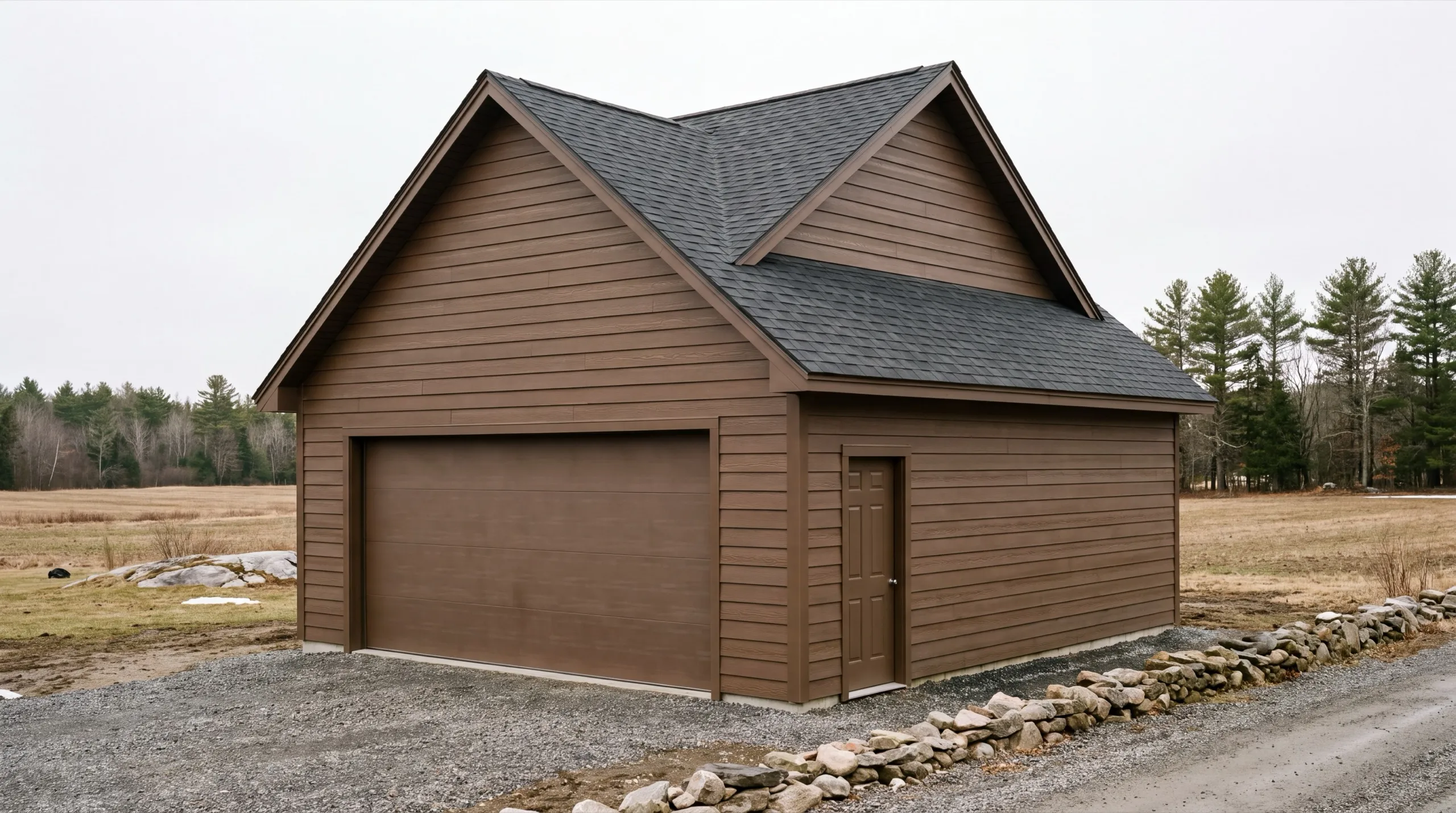 garage conversion on a gravel-road Chelsea property