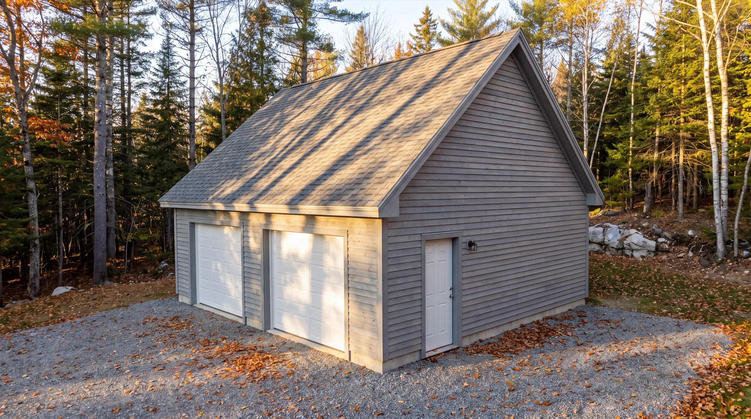 garage remodel on a wooded Dresden lot