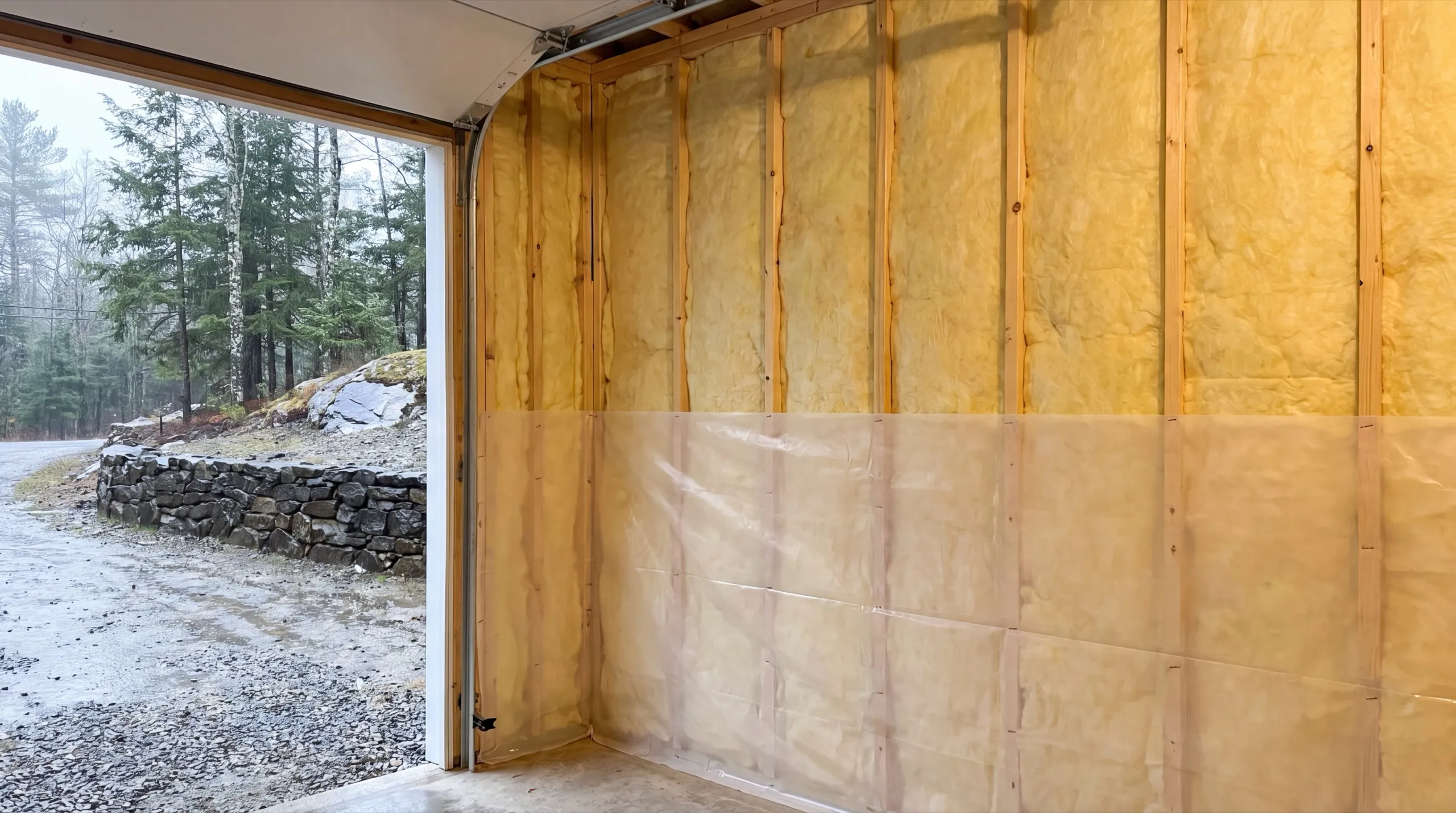 insulation and drywall upgrade during a Farmingdale garage remodel
