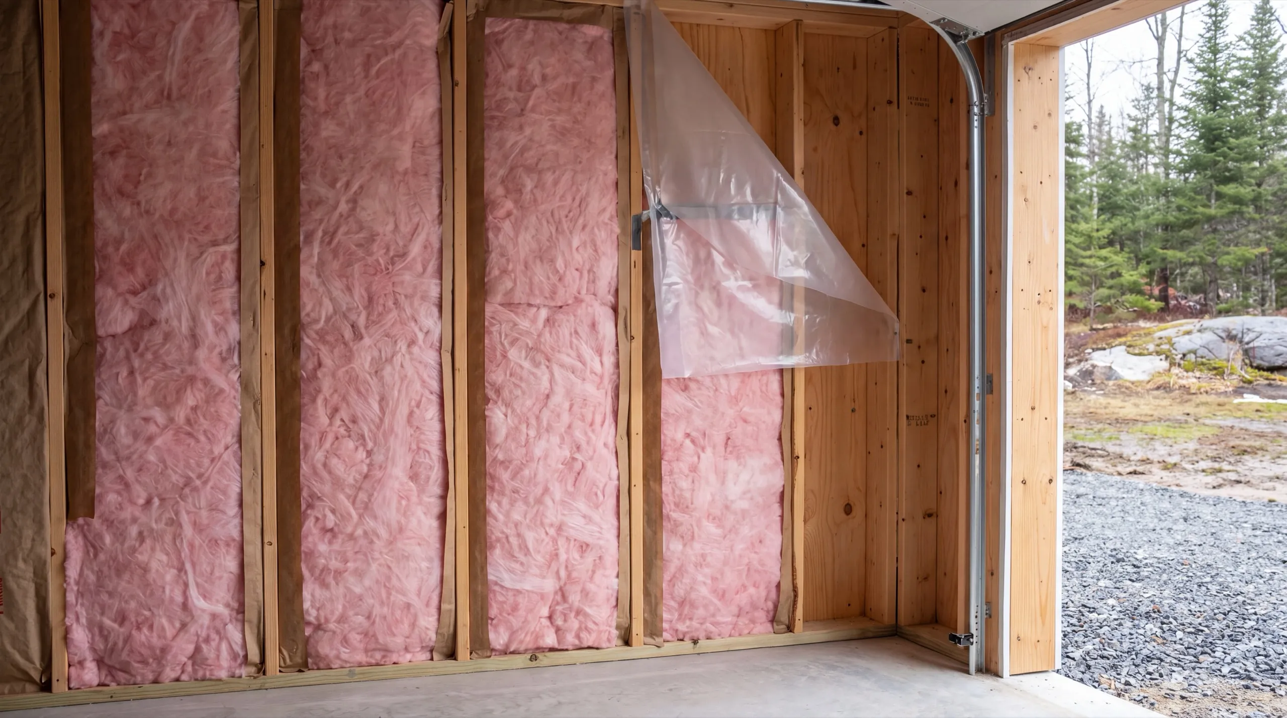 insulation and drywall upgrade during a Monmouth garage remodel