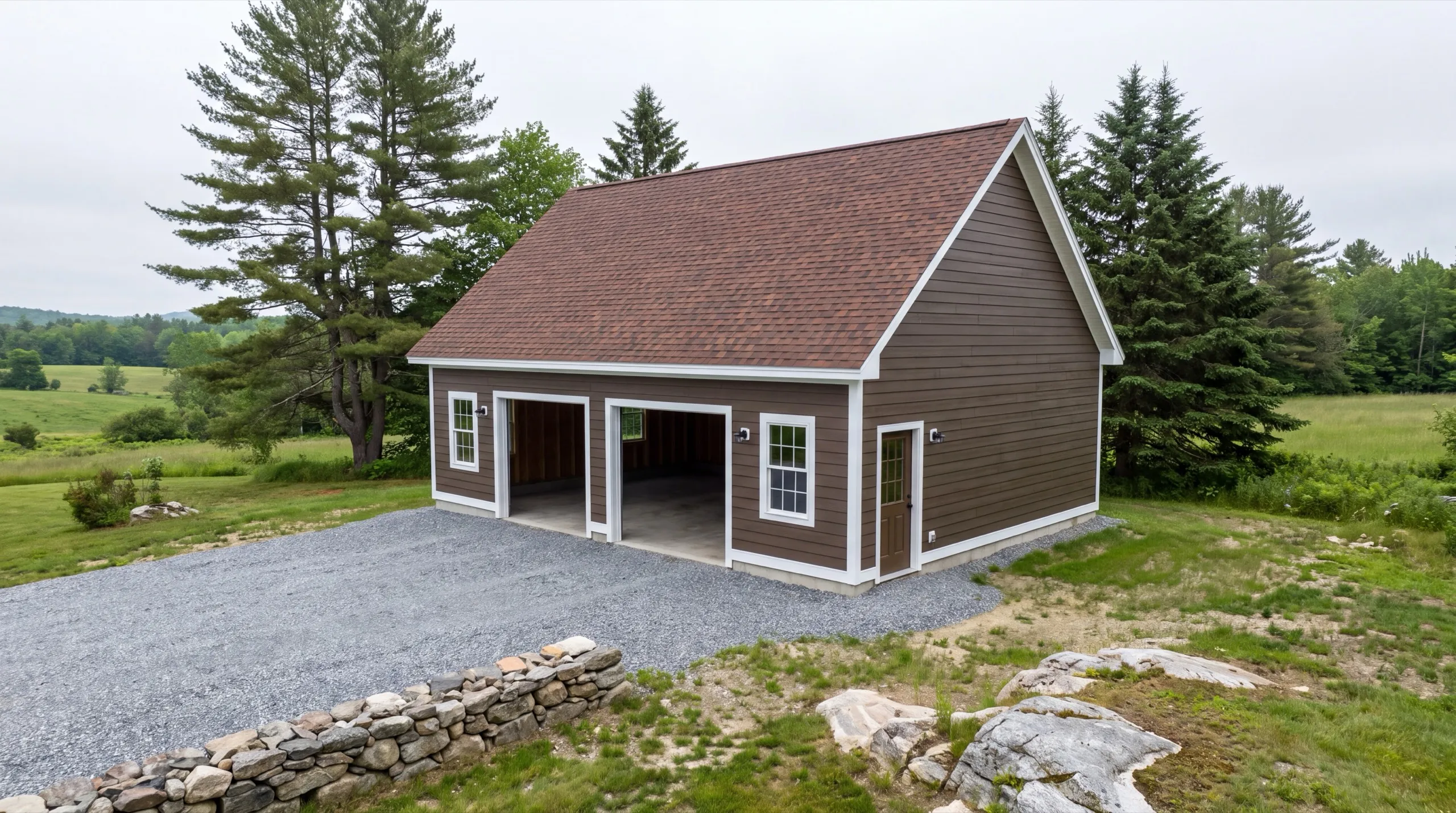 pole barn style garage conversion in Monmouth