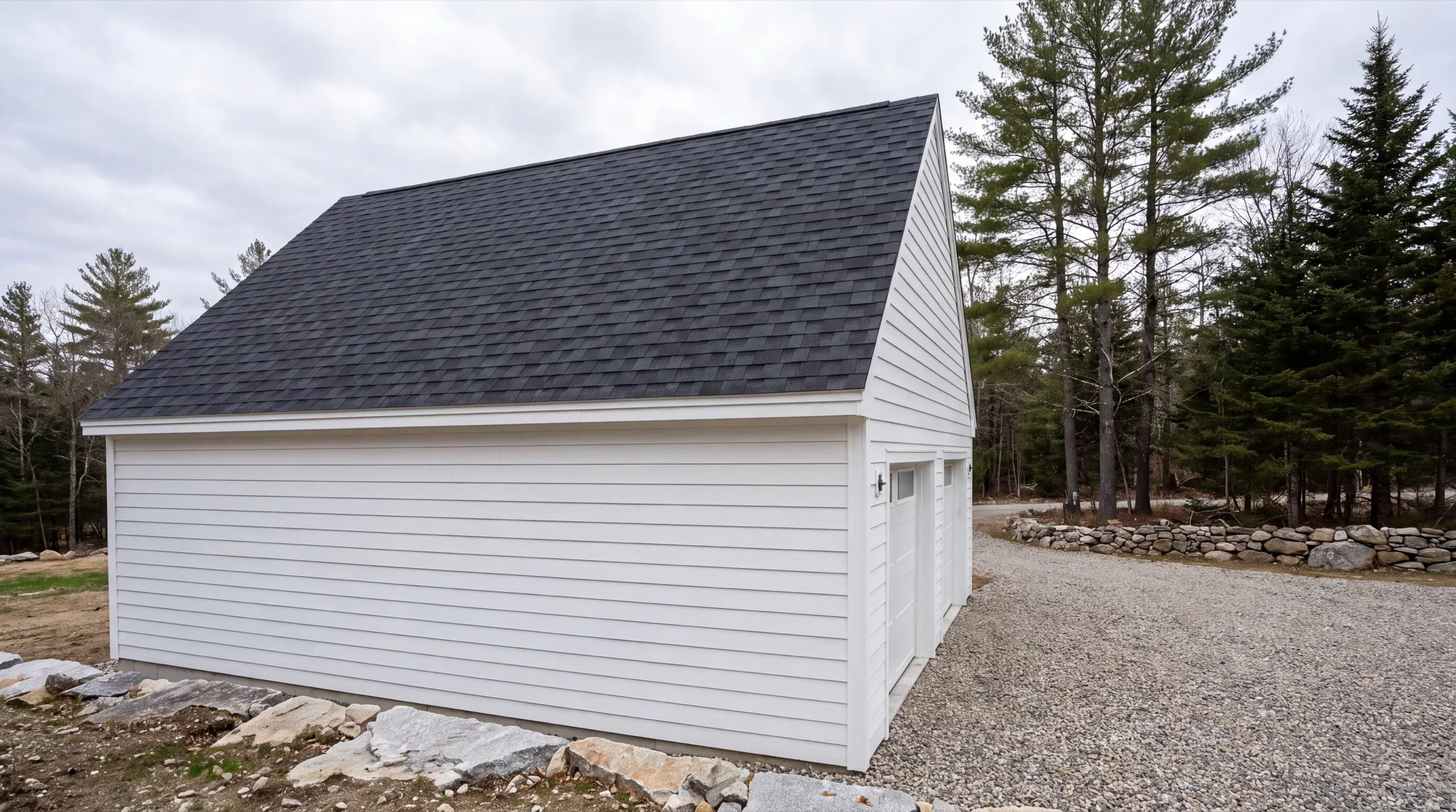garage remodel on a compact Randolph village lot
