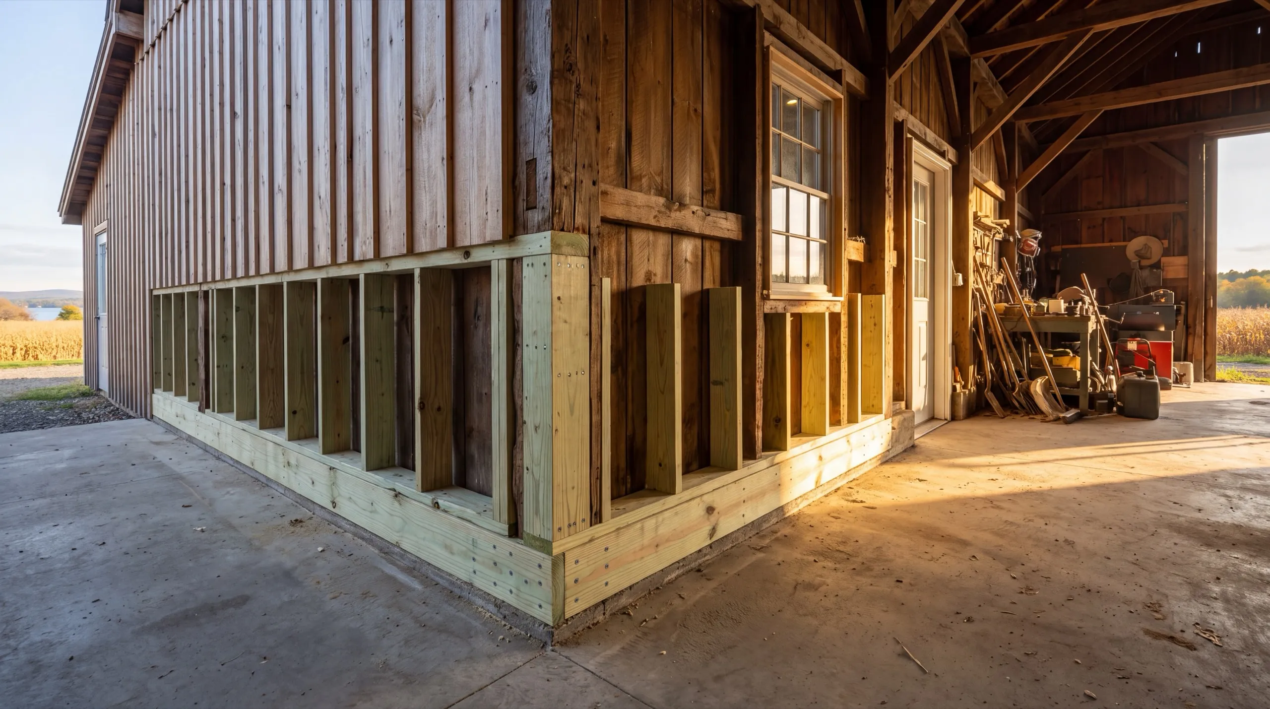 structural repair to a Sidney garage foundation