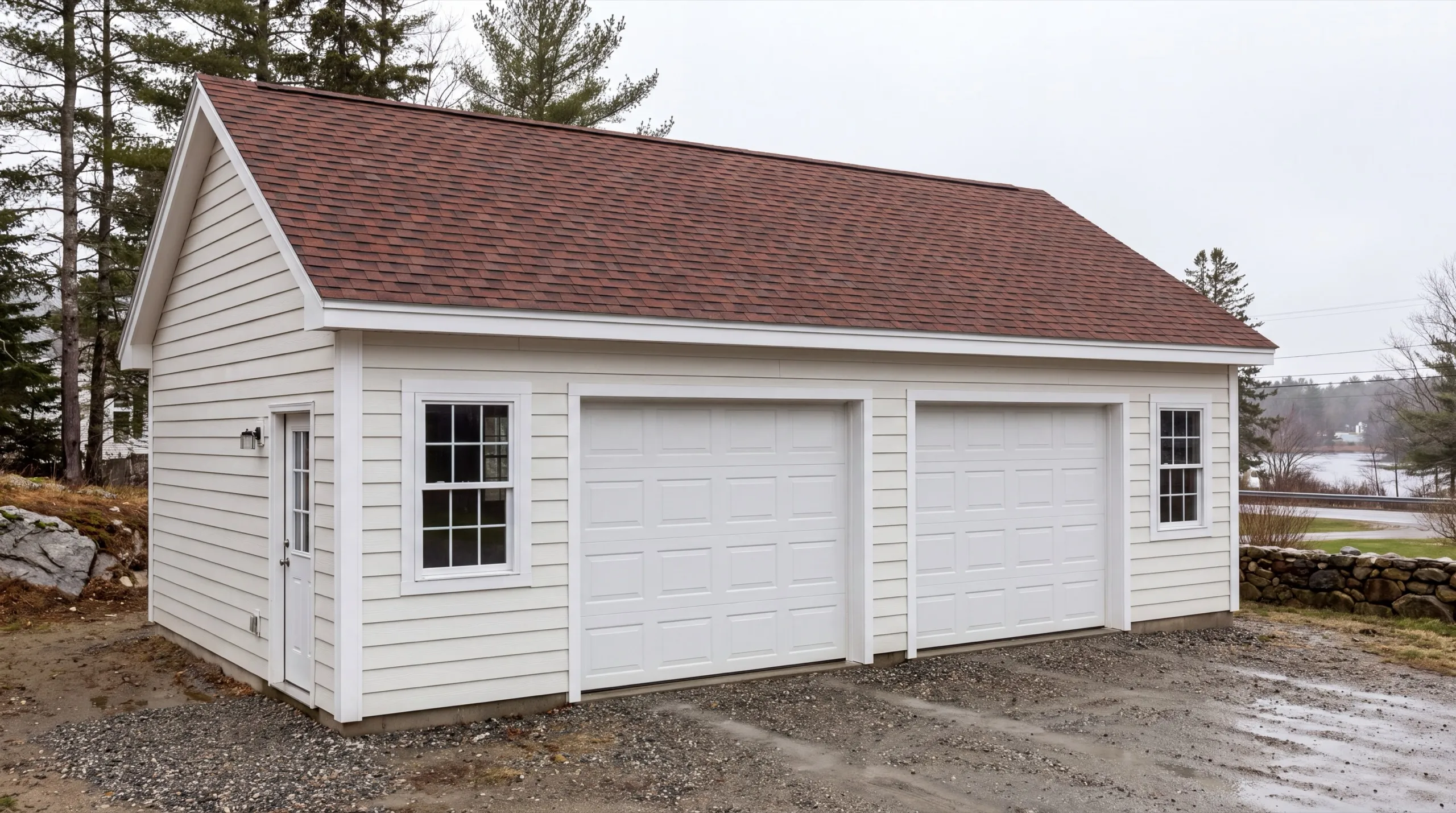garage remodel on a tight Wiscasset village lot