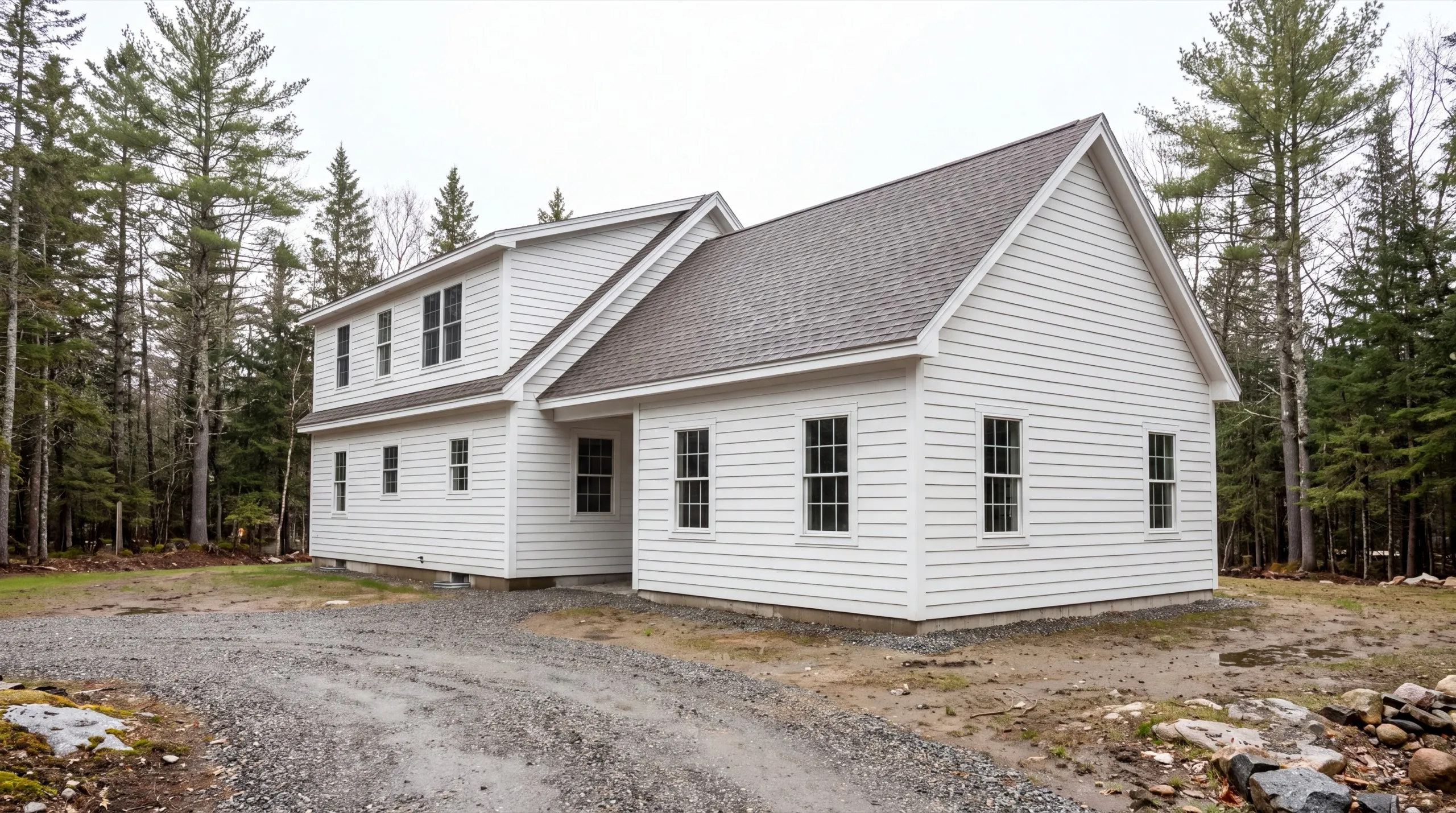 general contractor managing an addition project on a wooded Dresden lot