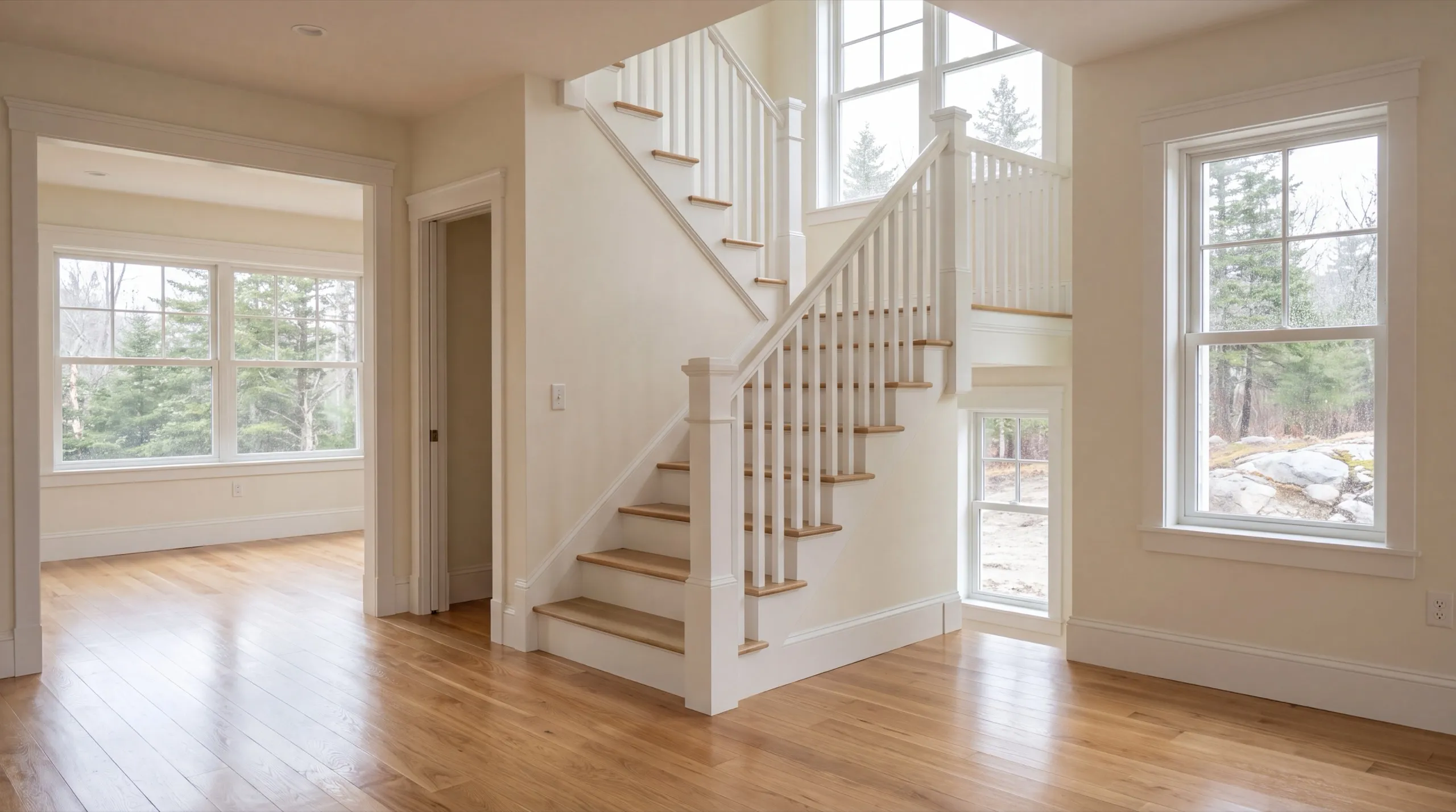 general contractor walking a Farmingdale homeowner through a finished project