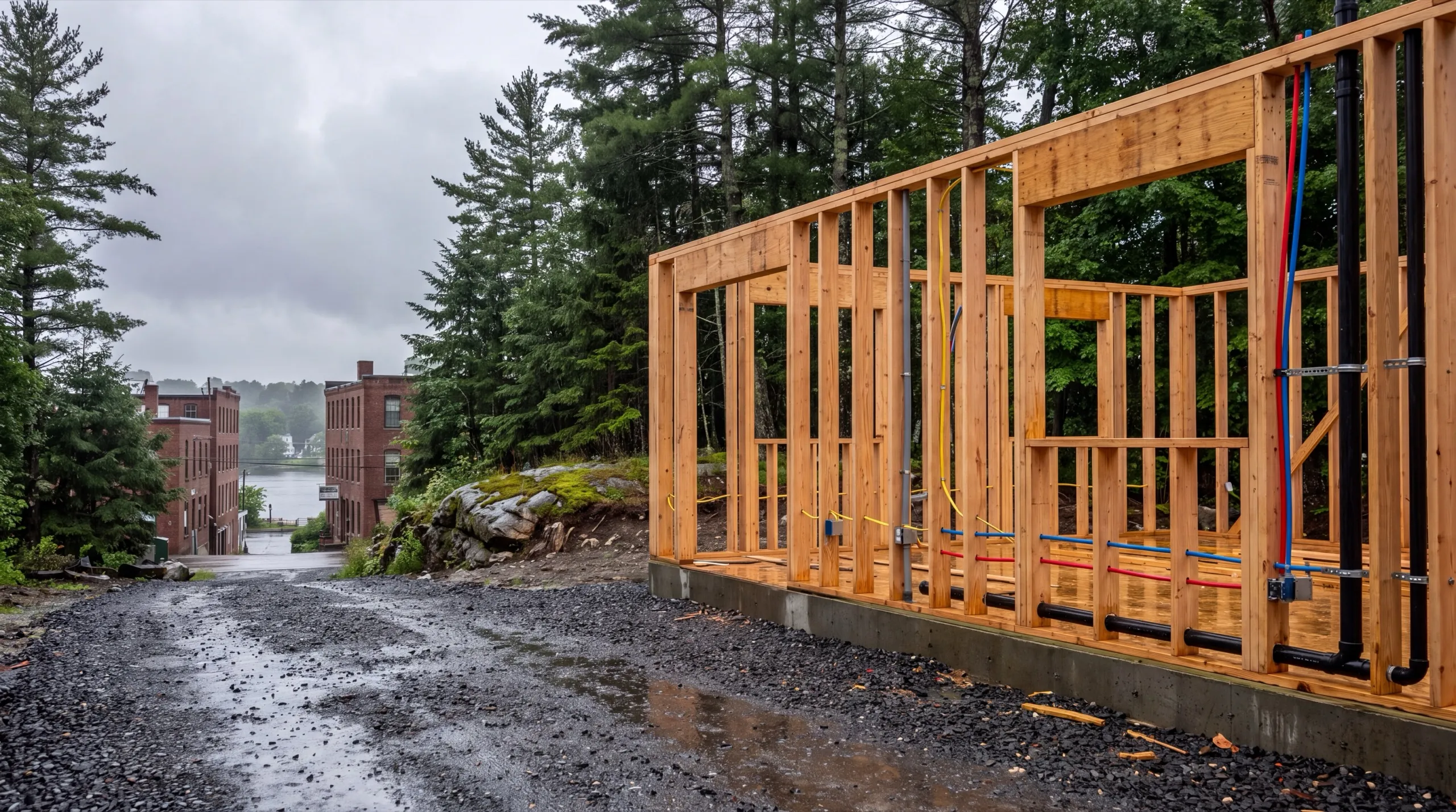 general contractor coordinating subcontractors on a Hallowell job site