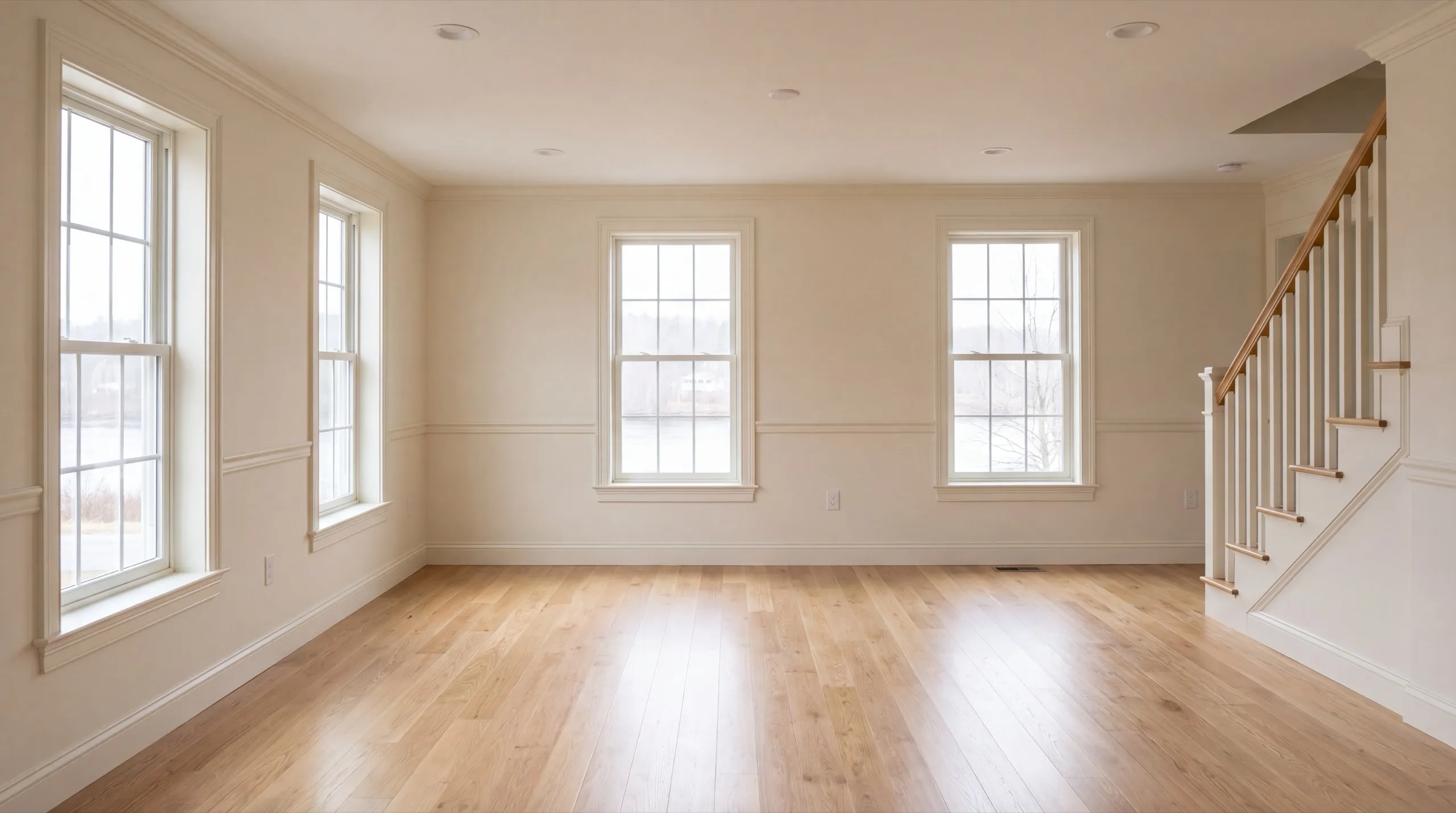 general contractor walking a Hallowell homeowner through a finished project