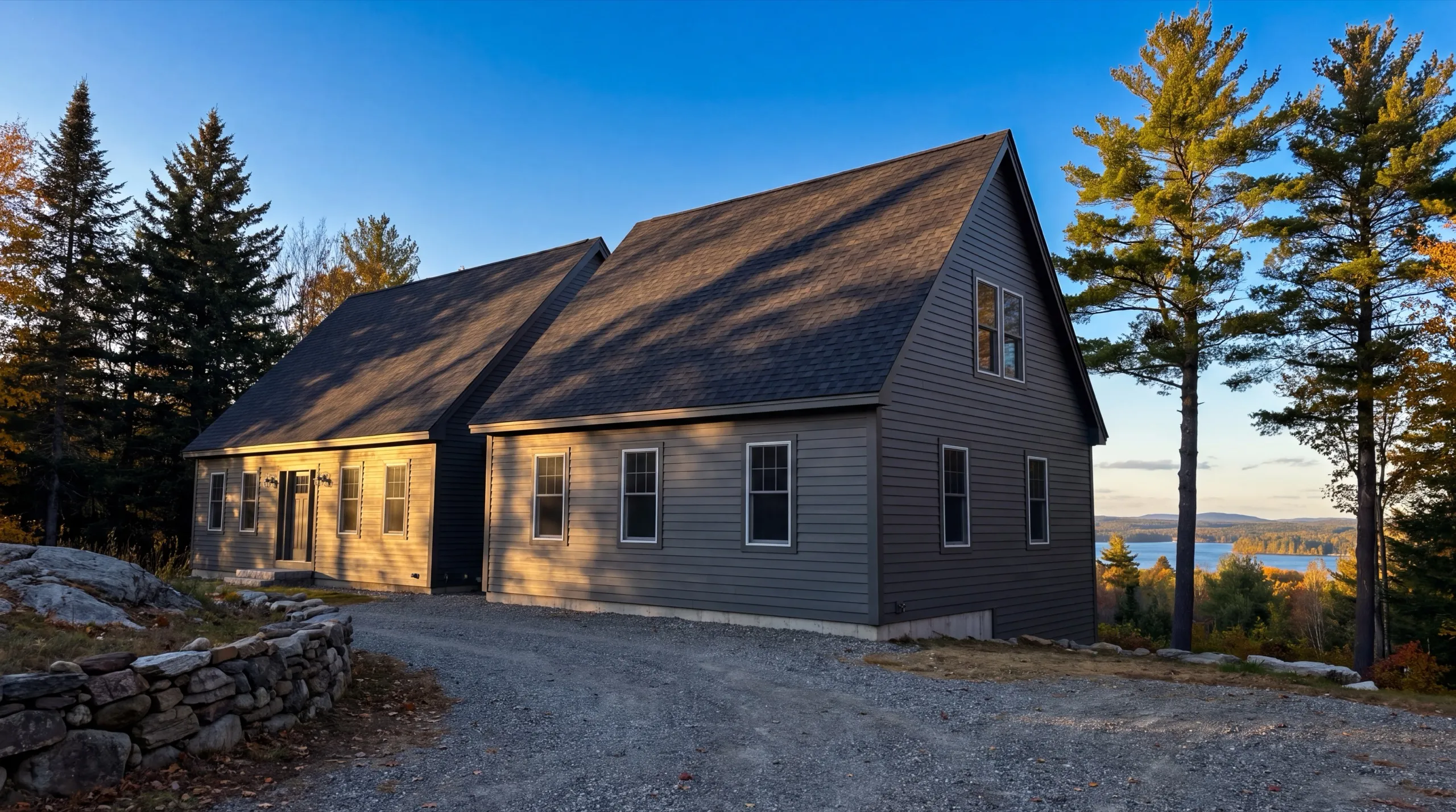 general contractor in Winthrop, ME reviewing plans near Cobbosseecontee Lake