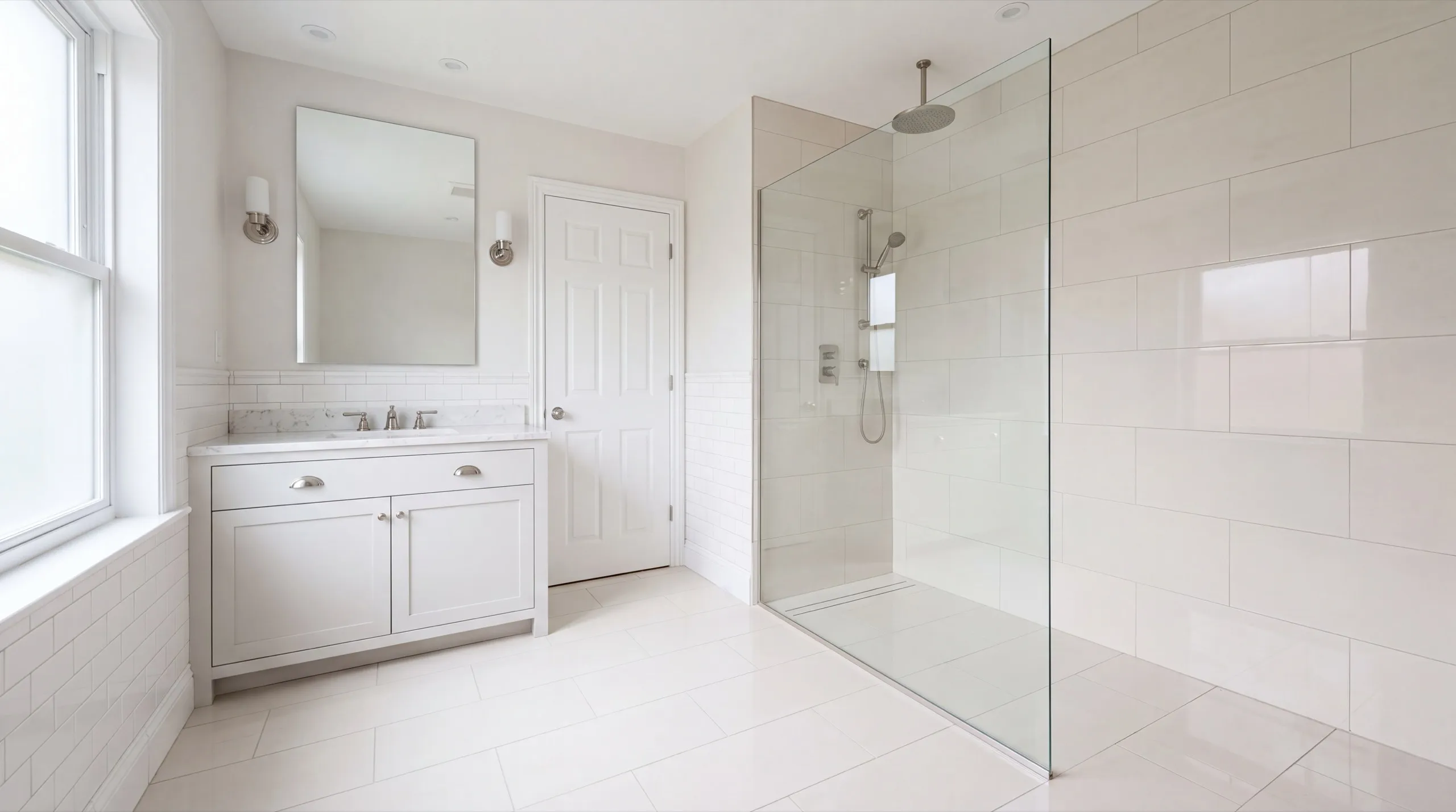 bathroom remodel with new tile in an Augusta home