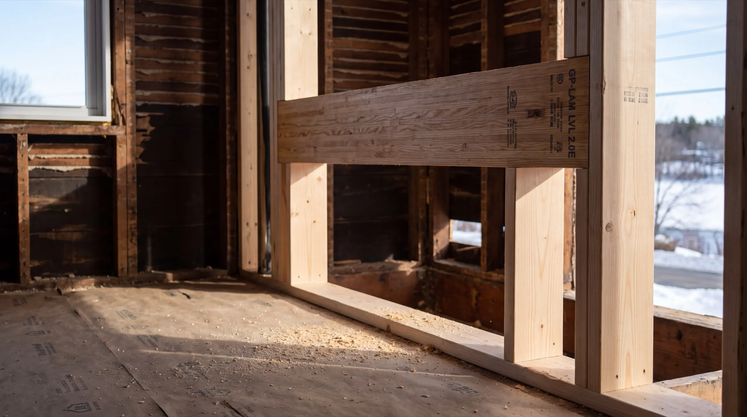 structural framing change during a Hallowell whole-home remodel