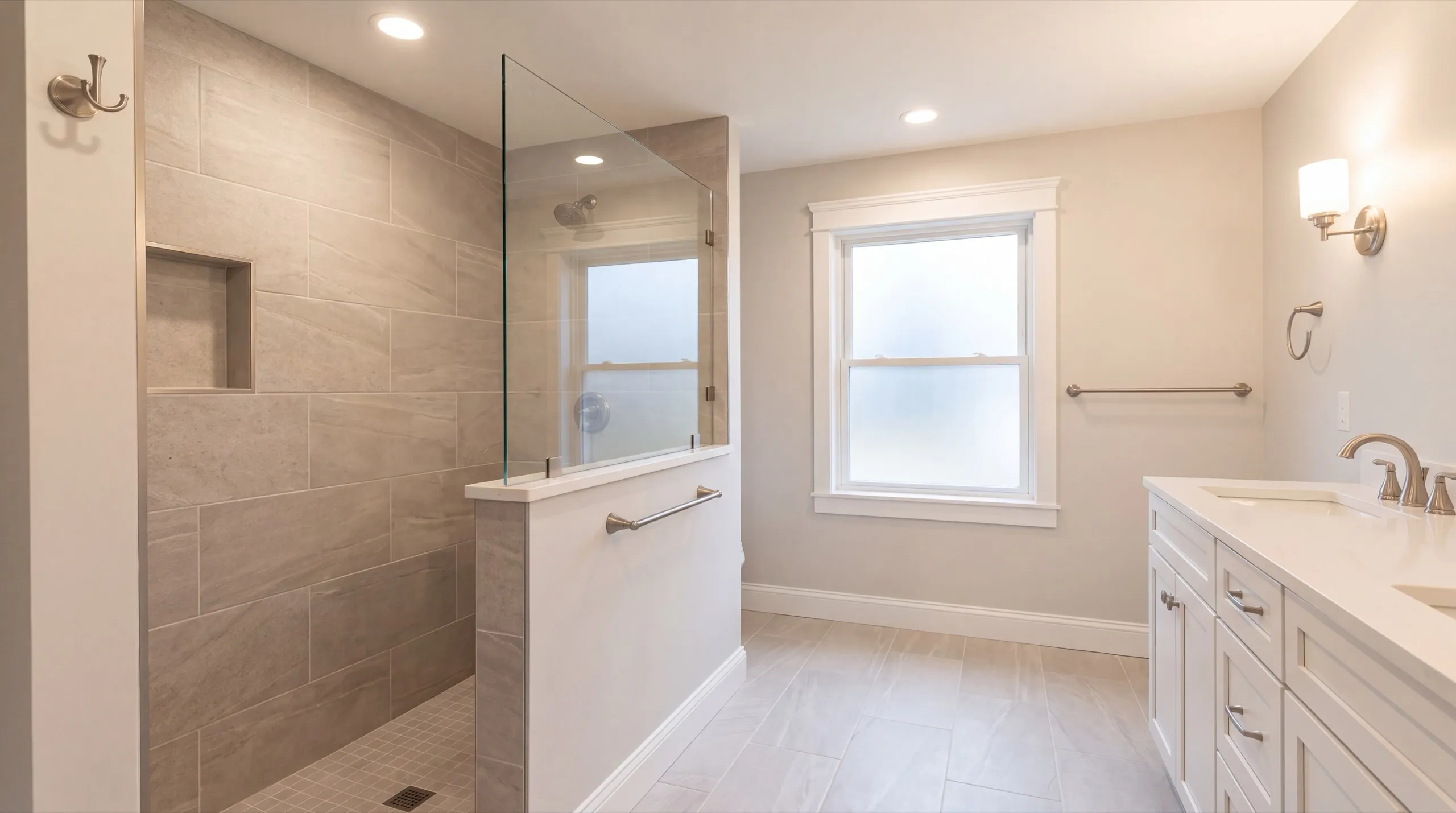 bathroom remodel with new fixtures in a Litchfield home