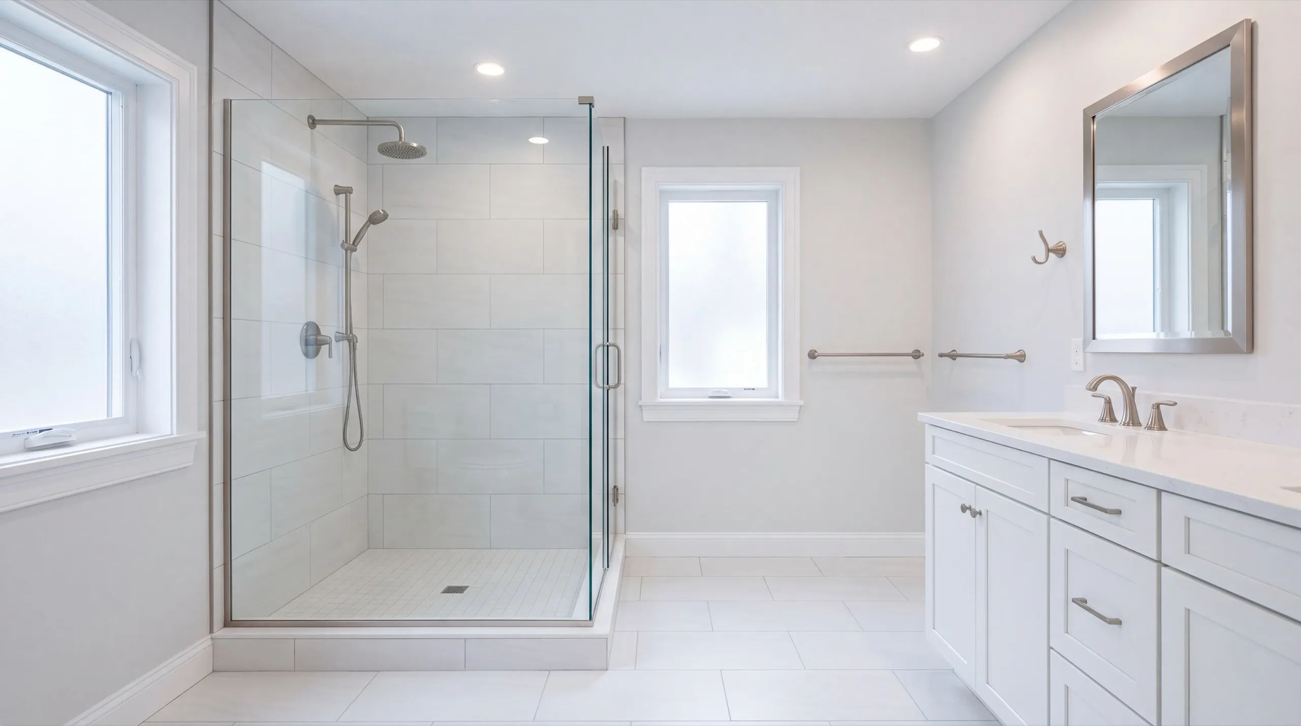 bathroom remodel with new fixtures in a Manchester home